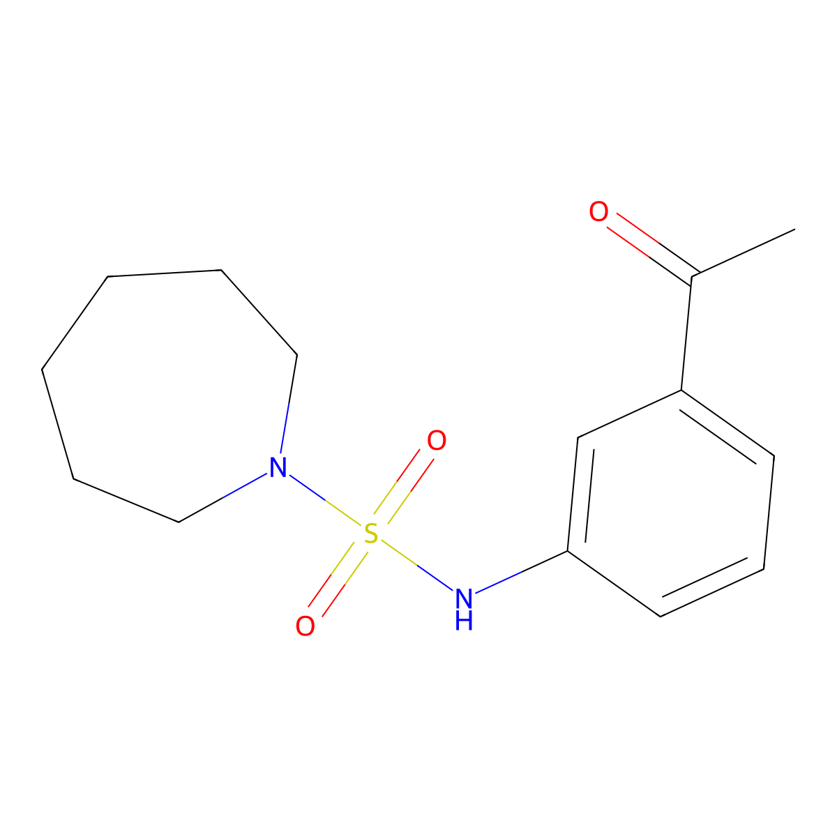 N-(3-acetylphenyl)azepane-1-sulfonamide molecular structure, CAS 825607-38-3