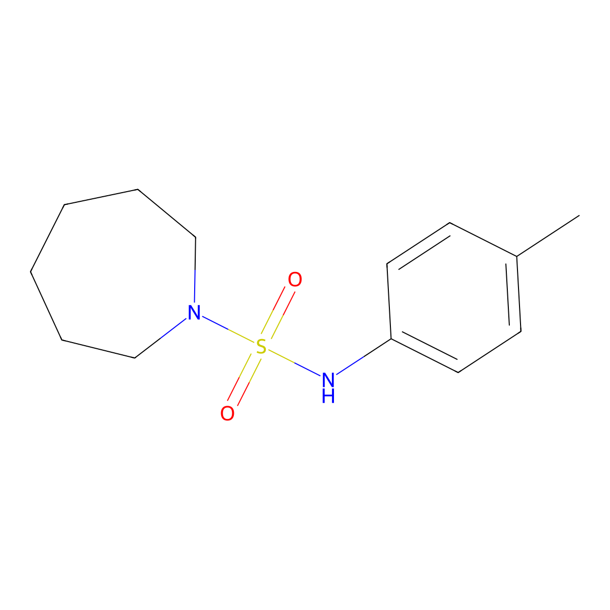 N-(4-methylphenyl)azepane-1-sulfonamide molecular structure, CAS 825607-39-4