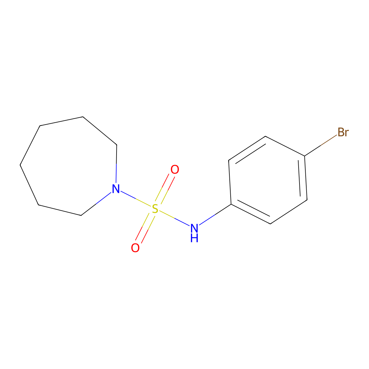 N-(4-bromophenyl)azepane-1-sulfonamide molecular structure, CAS 825607-40-7