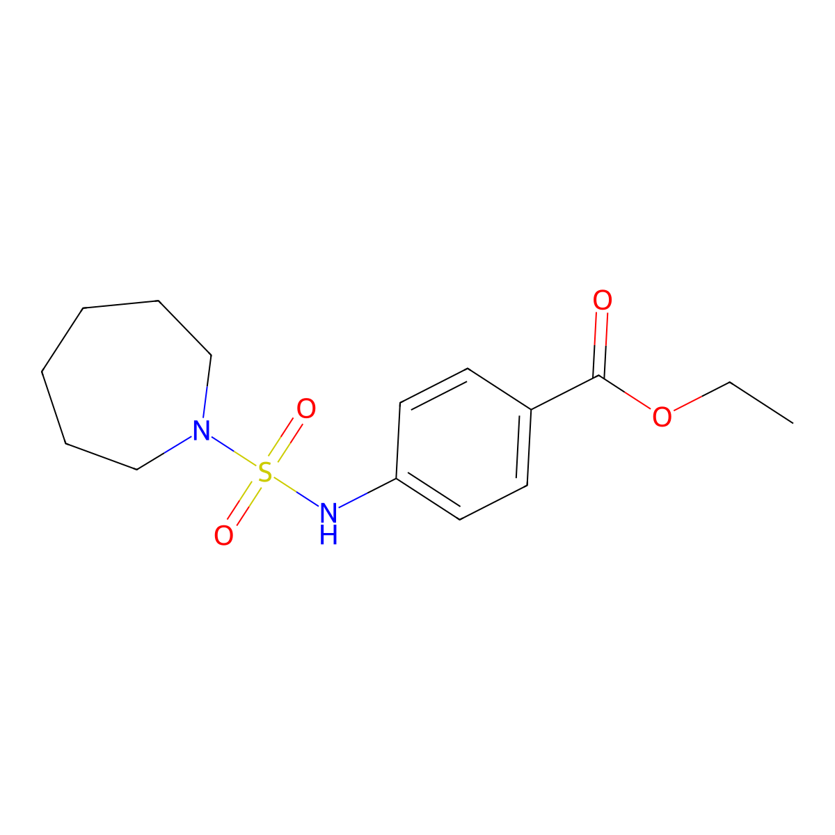 Ethyl 4-(azepane-1-sulfonamido)benzoate molecular structure, CAS 825607-41-8