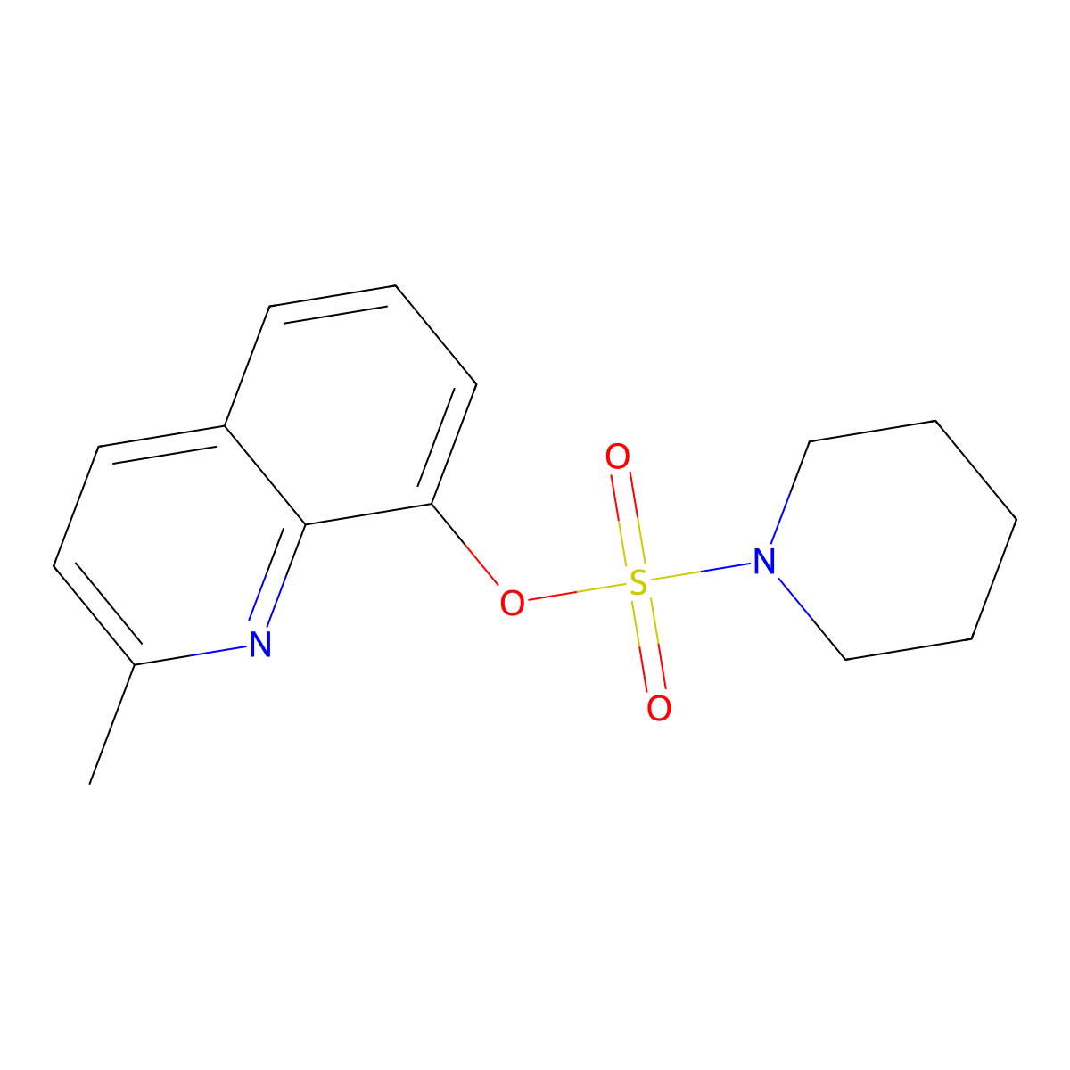 2-Methyl-8-quinolyl piperidinesulfonate molecular structure, CAS 825607-43-0