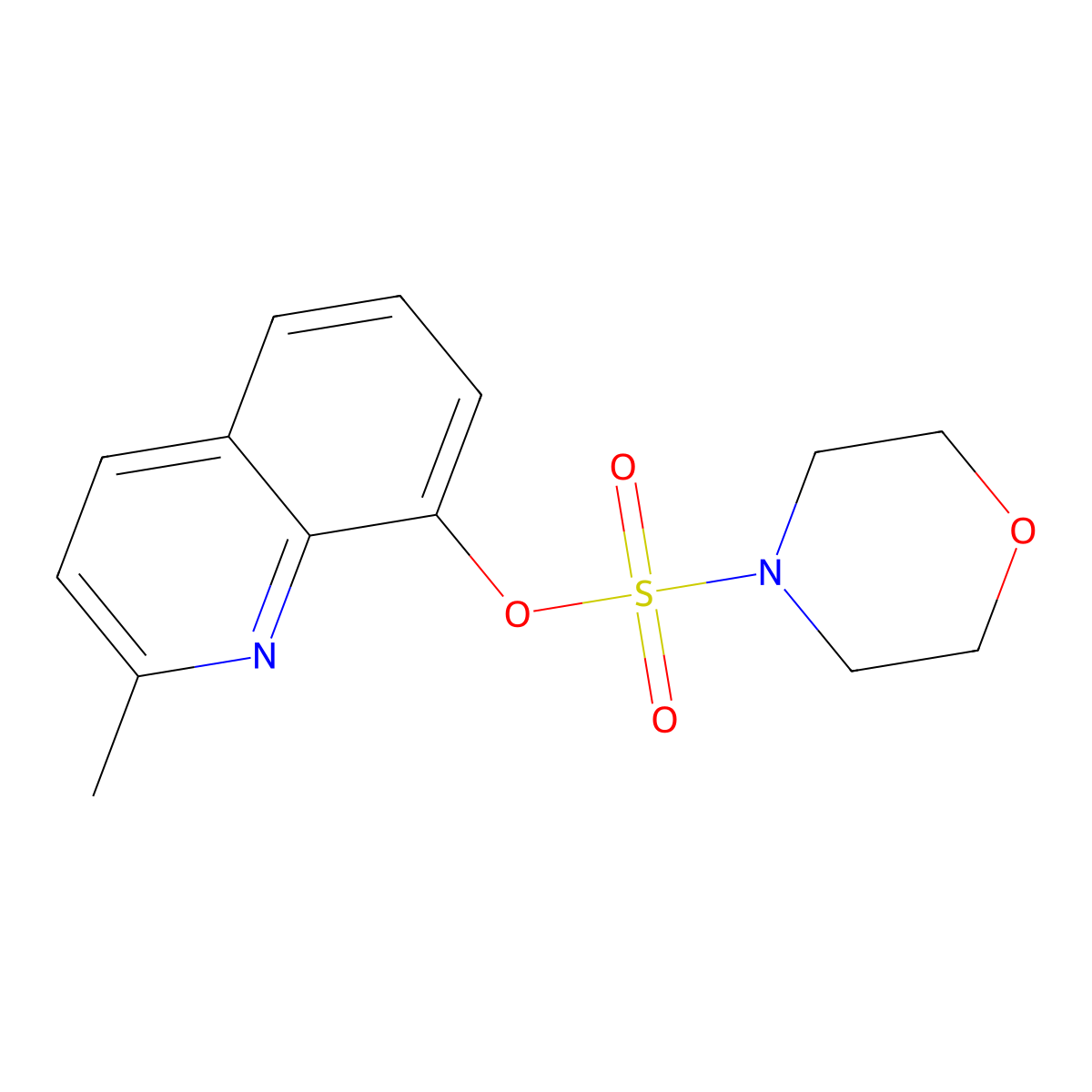 2-Methylquinolin-8-yl morpholine-4-sulfonate molecular structure, CAS 825607-44-1