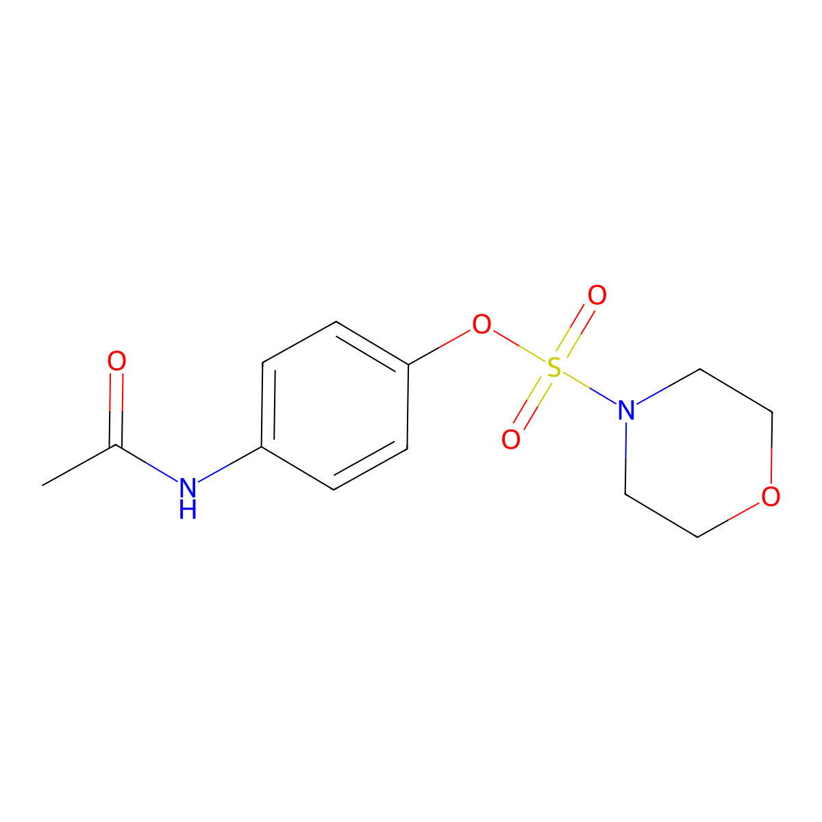 4-Acetamidophenyl morpholine-4-sulfonate molecular structure, CAS 825607-53-2