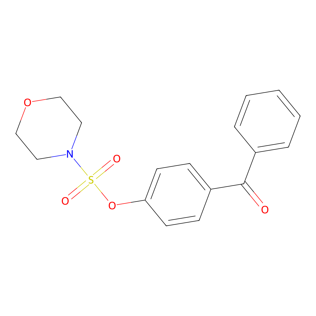 (4-Benzoylphenyl) morpholine-4-sulfonate molecular structure, CAS 825607-54-3