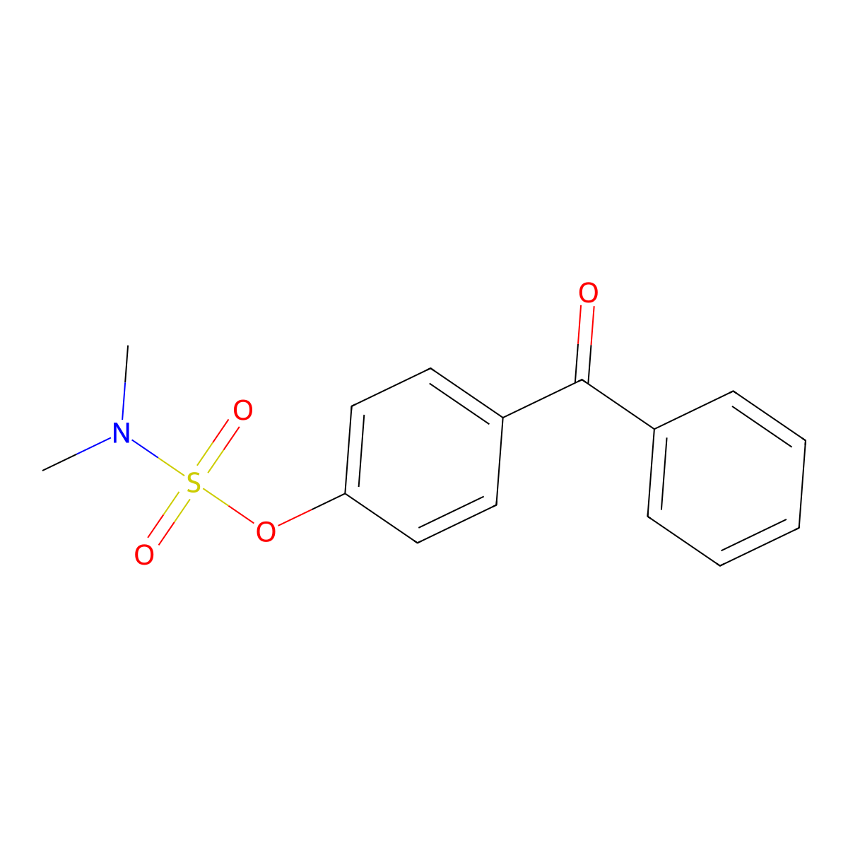 (4-benzoylphenyl) N,N-dimethylsulfamate molecular structure, CAS 825607-56-5
