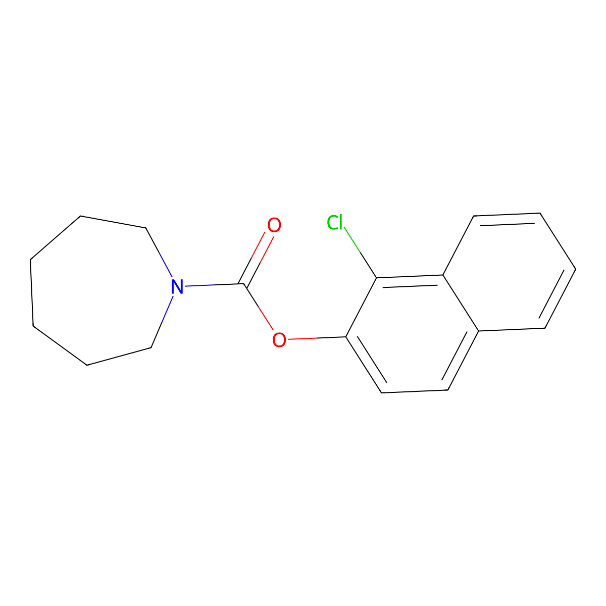 1-Chloro-2-naphthyl 1-azepanecarboxylate molecular structure, CAS 825607-58-7