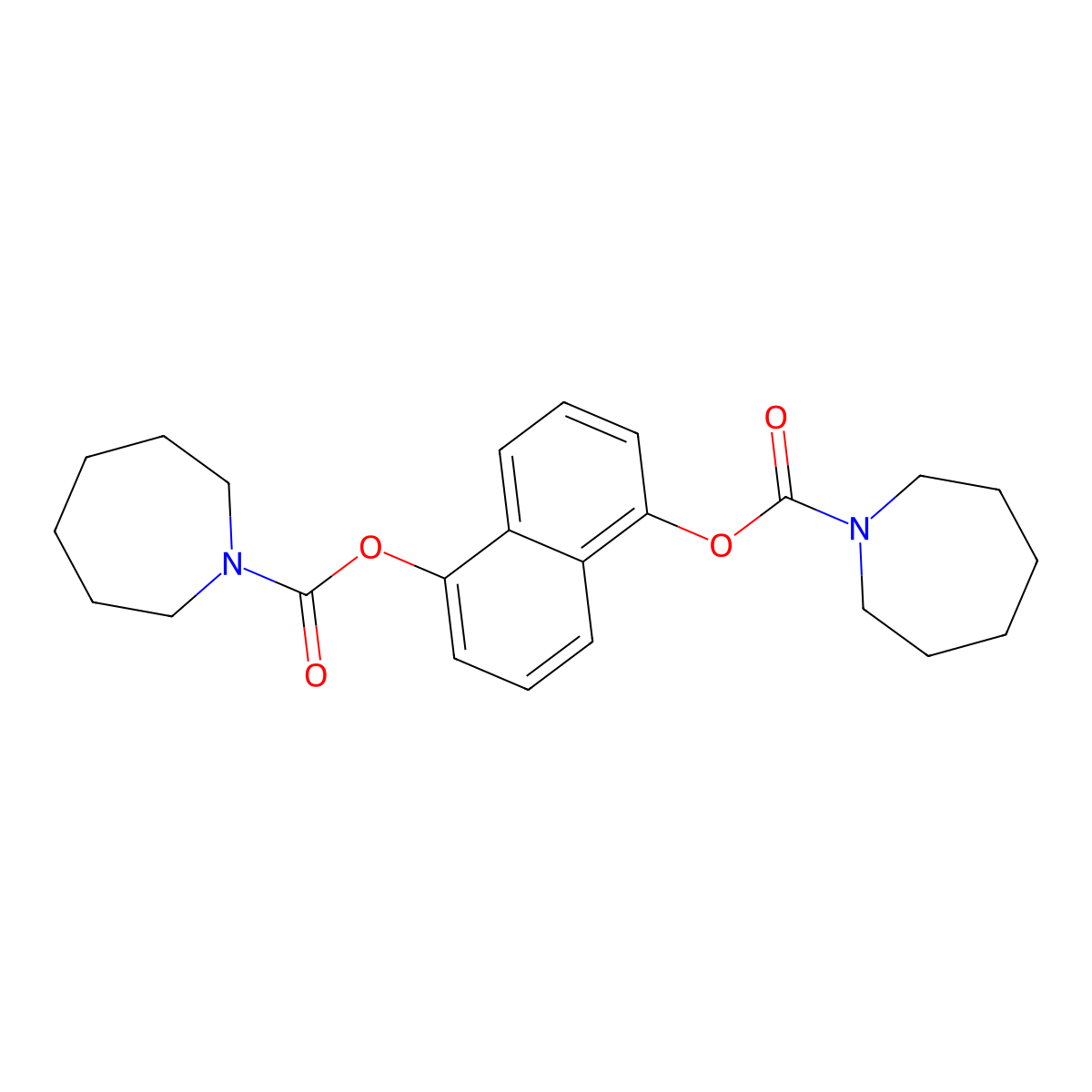 5-[(1-Azepanylcarbonyl)oxy]-1-naphthyl 1-azepanecarboxylate molecular structure, CAS 825607-60-1