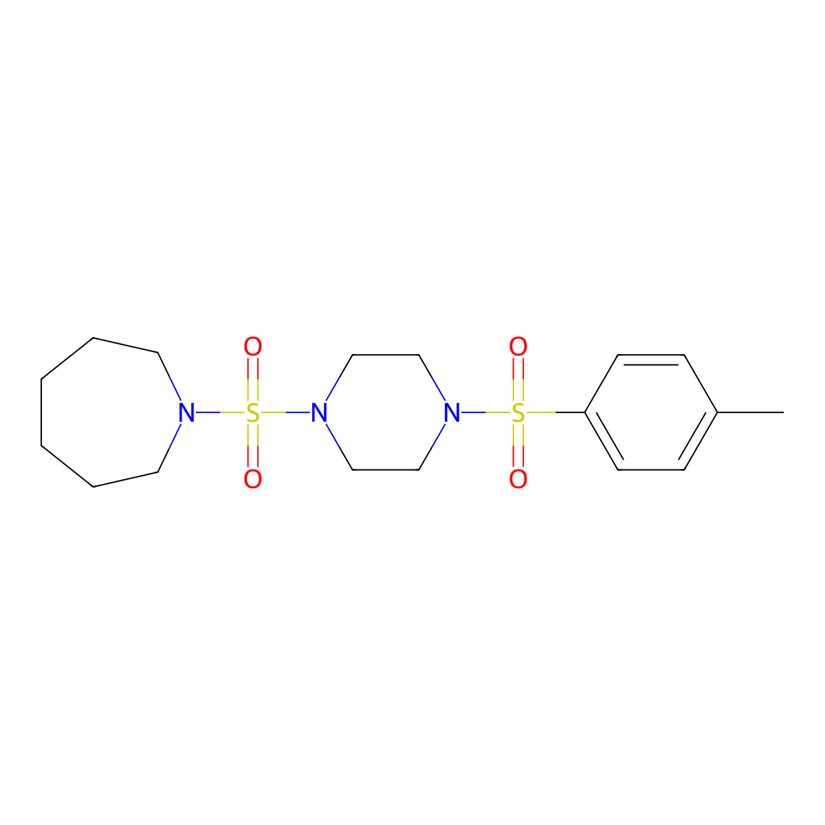 1-((4-Tosylpiperazin-1-yl)sulfonyl)azepane molecular structure, CAS 825607-82-7