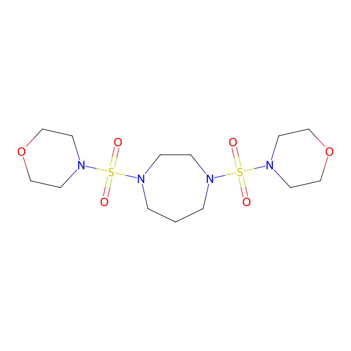 1,4-Bis(4-morpholinylsulfonyl)-1,4-diazepane molecular structure, CAS 825607-84-9