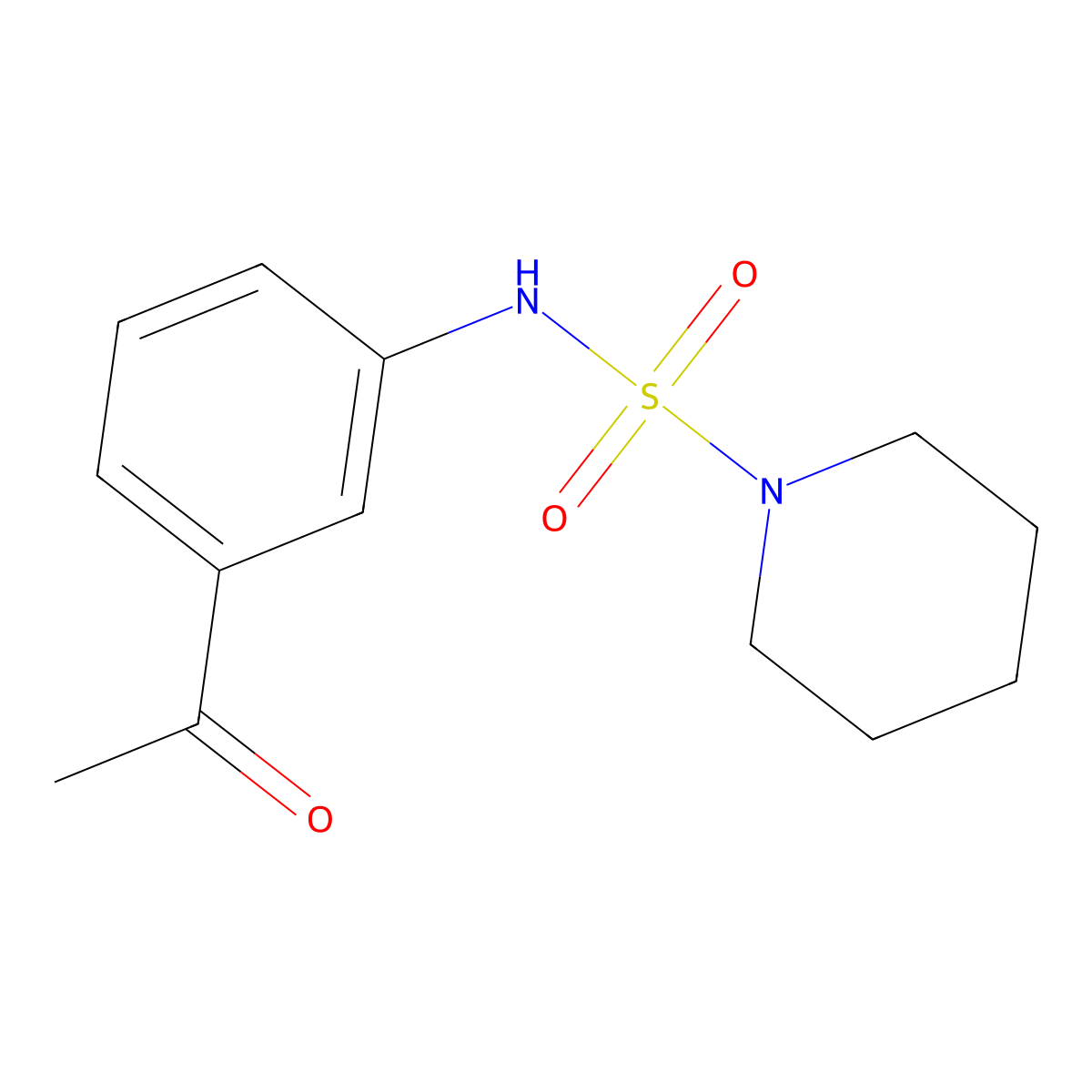 N-(3-acetylphenyl)piperidine-1-sulfonamide molecular structure, CAS 825607-85-0