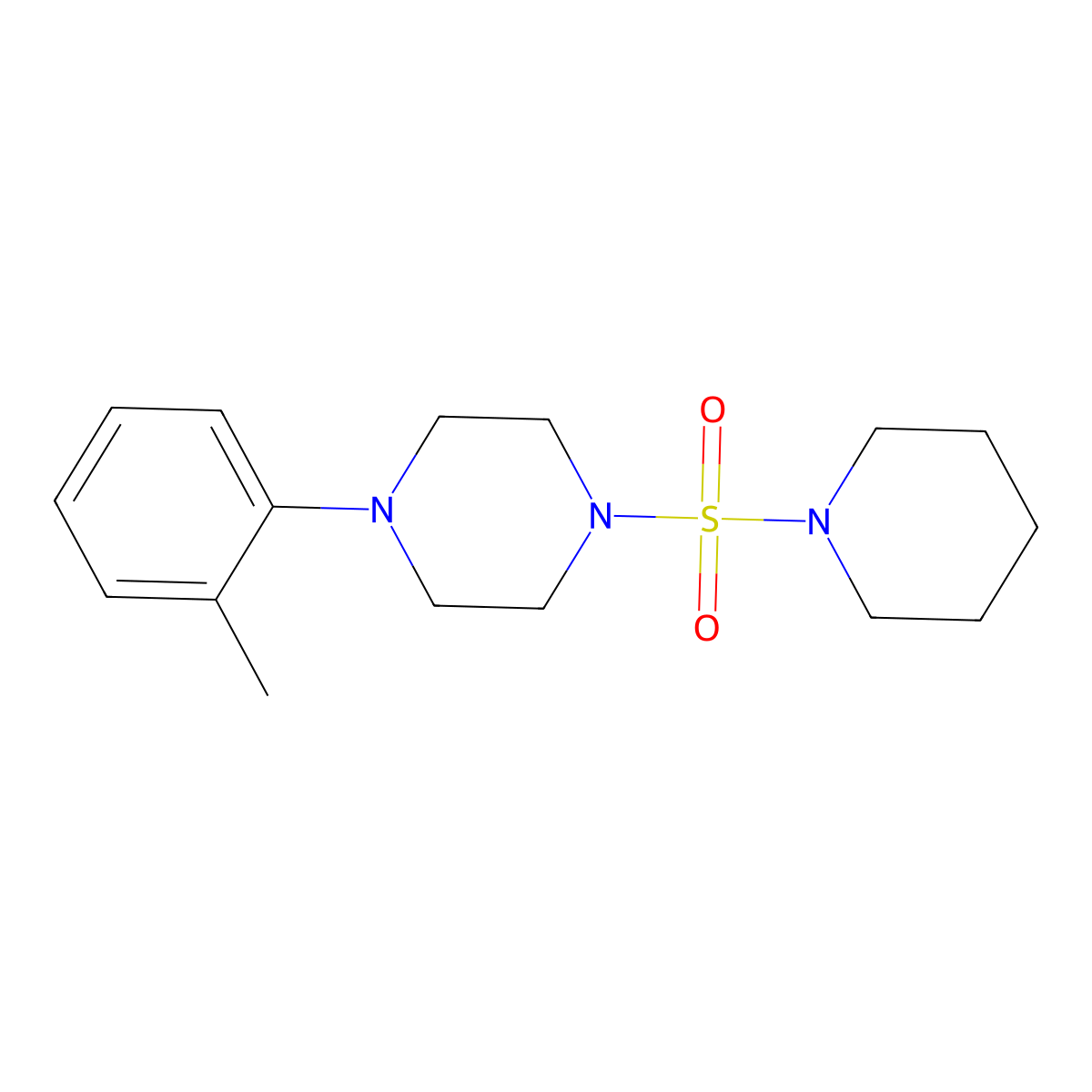 1-(Piperidin-1-ylsulfonyl)-4-(o-tolyl)piperazine molecular structure, CAS 825608-15-9