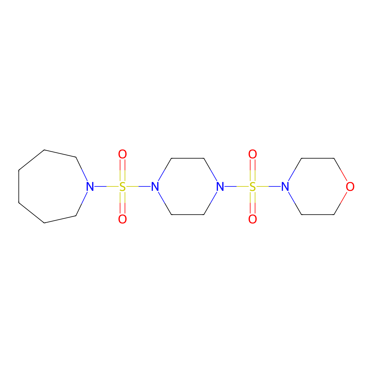 1-{[4-(4-Morpholinylsulfonyl)-1-piperazinyl]sulfonyl}azepane molecular structure, CAS 825608-19-3