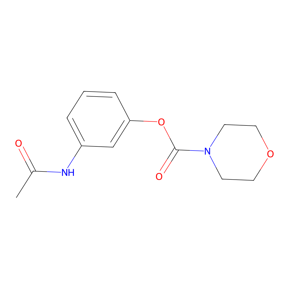 3-(Acetylamino)phenyl 4-morpholinecarboxylate molecular structure, CAS 825608-21-7