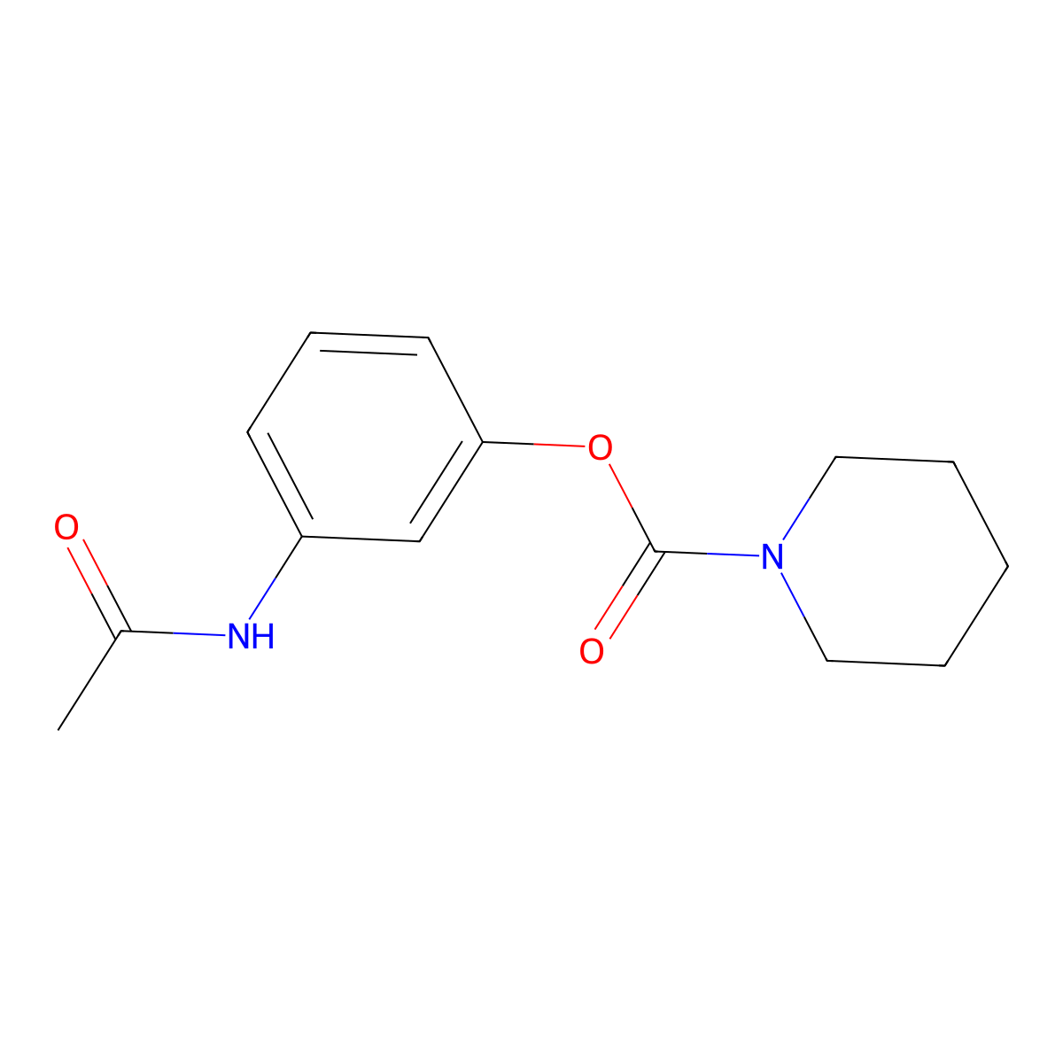 3-(Acetylamino)phenyl 1-piperidinecarboxylate molecular structure, CAS 825608-22-8