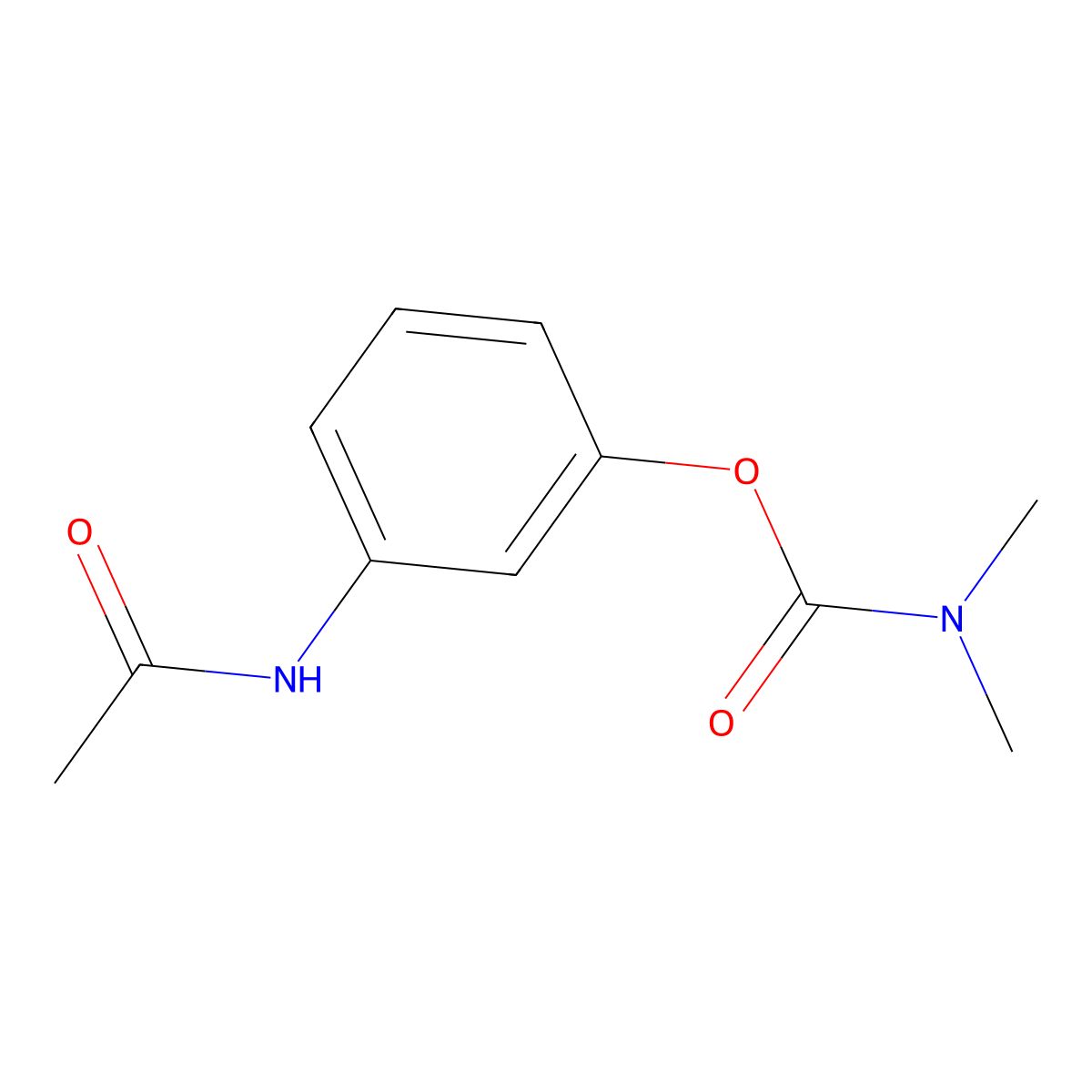 3-(Acetylamino)phenyl dimethylcarbamate molecular structure, CAS 825608-23-9