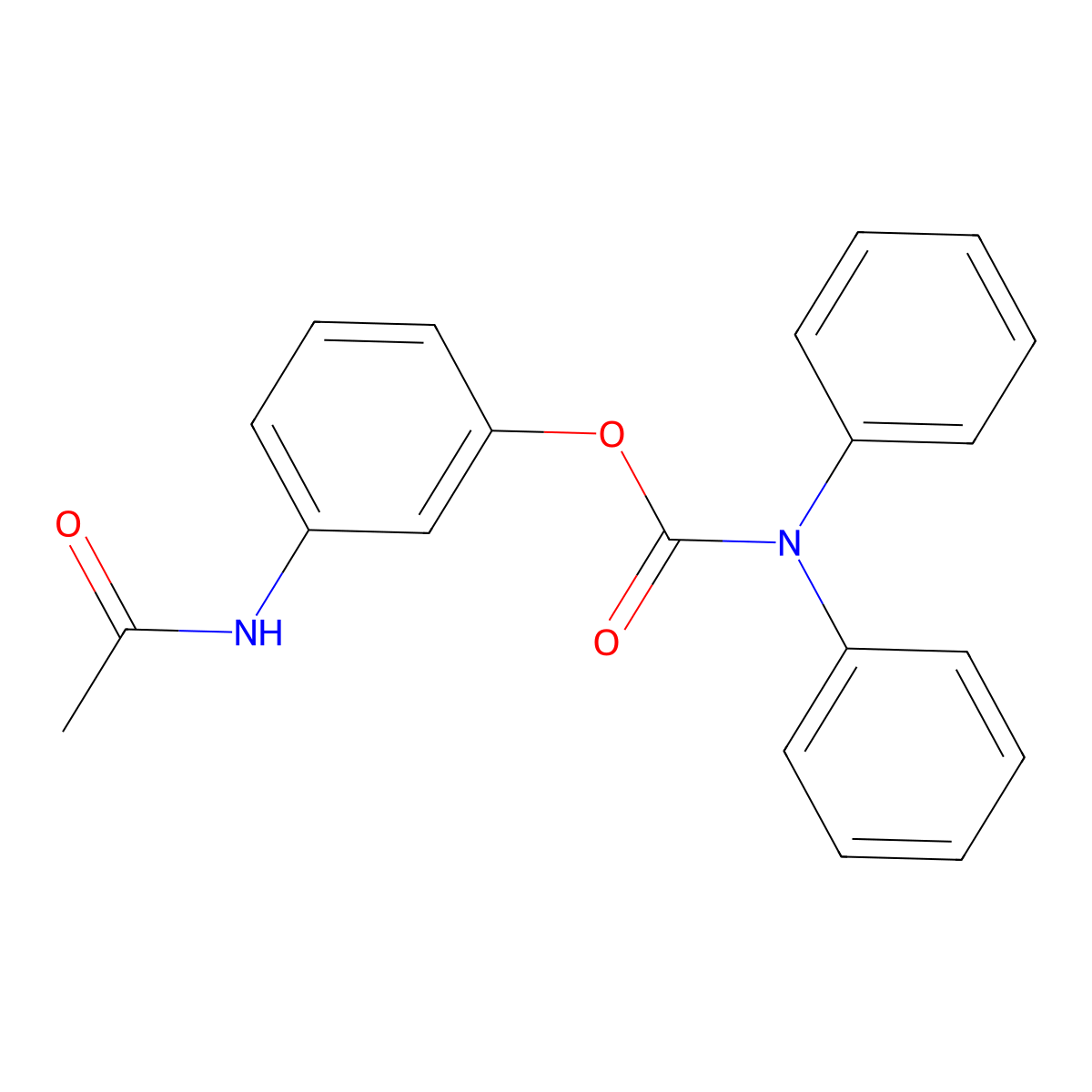 3-(Acetylamino)phenyl diphenylcarbamate molecular structure, CAS 825608-24-0