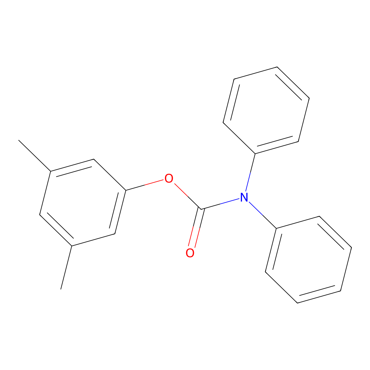 3,5-Dimethylphenyl diphenylcarbamate molecular structure, CAS 825608-25-1
