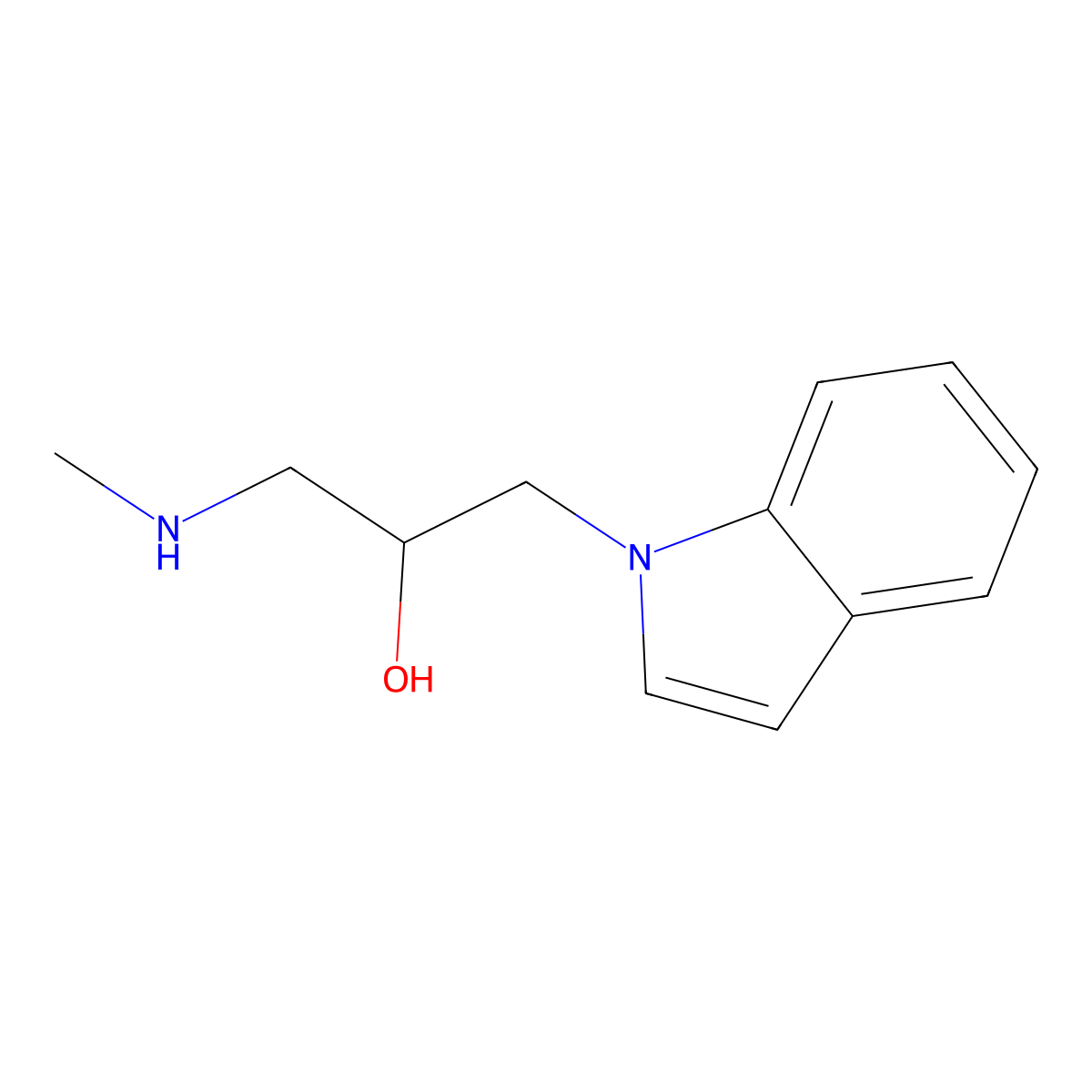1-Indol-1-yl-3-methylamino-propan-2-ol molecular structure, CAS 825608-35-3