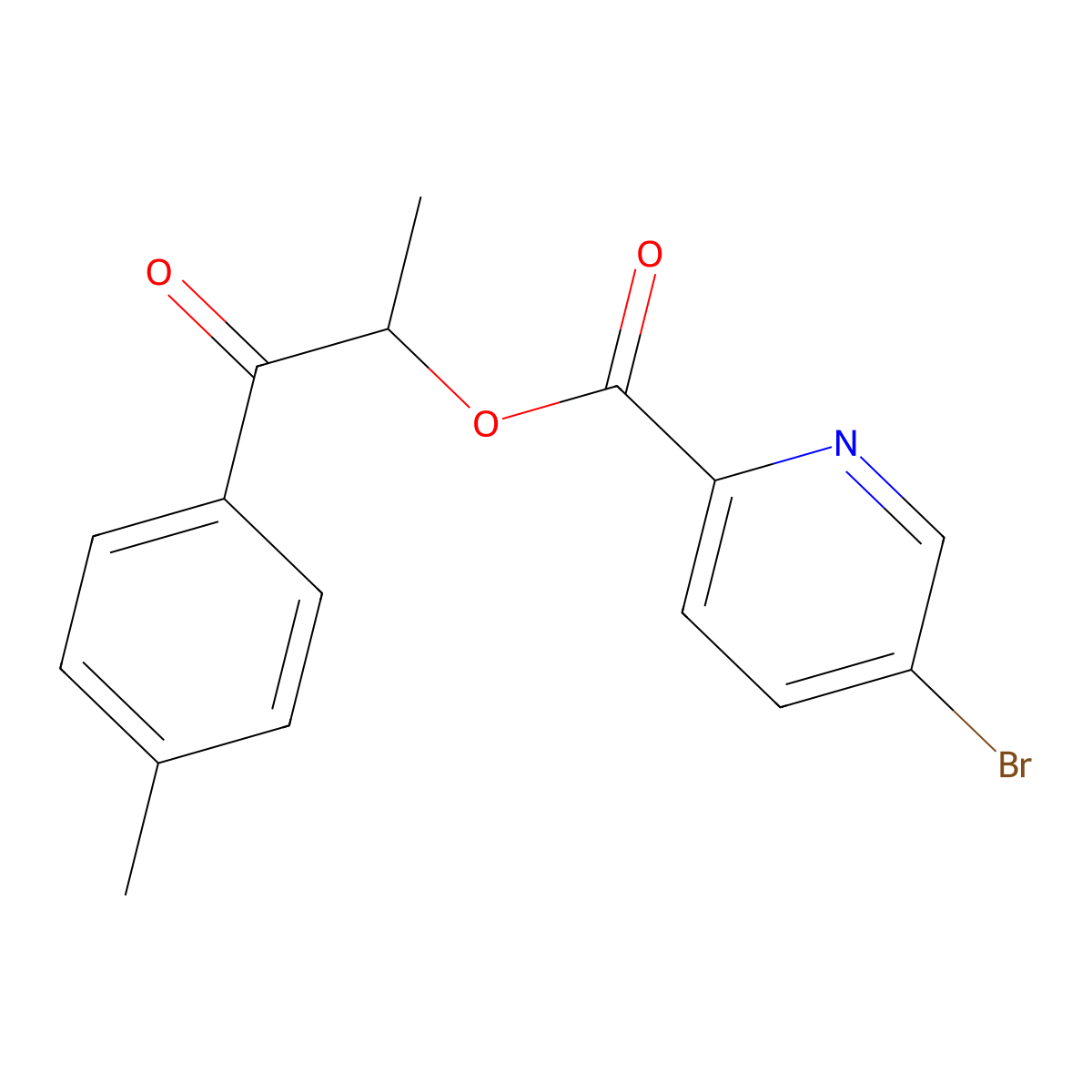 1-(4-Methylphenyl)-1-oxopropan-2-yl 5-bromopyridine-2-carboxylate molecular structure, CAS 825608-41-1