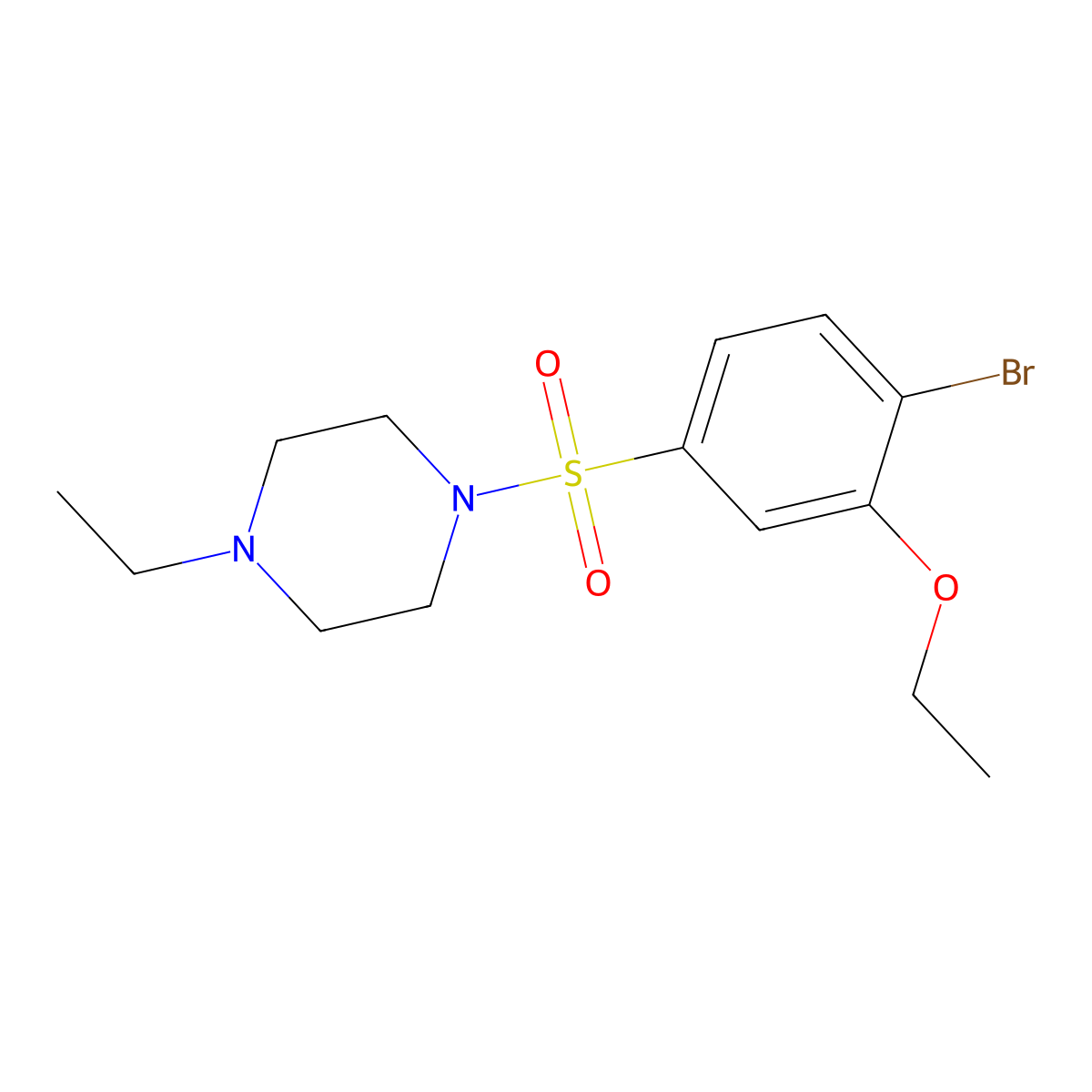 1-(4-Bromo-3-ethoxyphenyl)sulfonyl-4-ethylpiperazine molecular structure, CAS 825608-54-6
