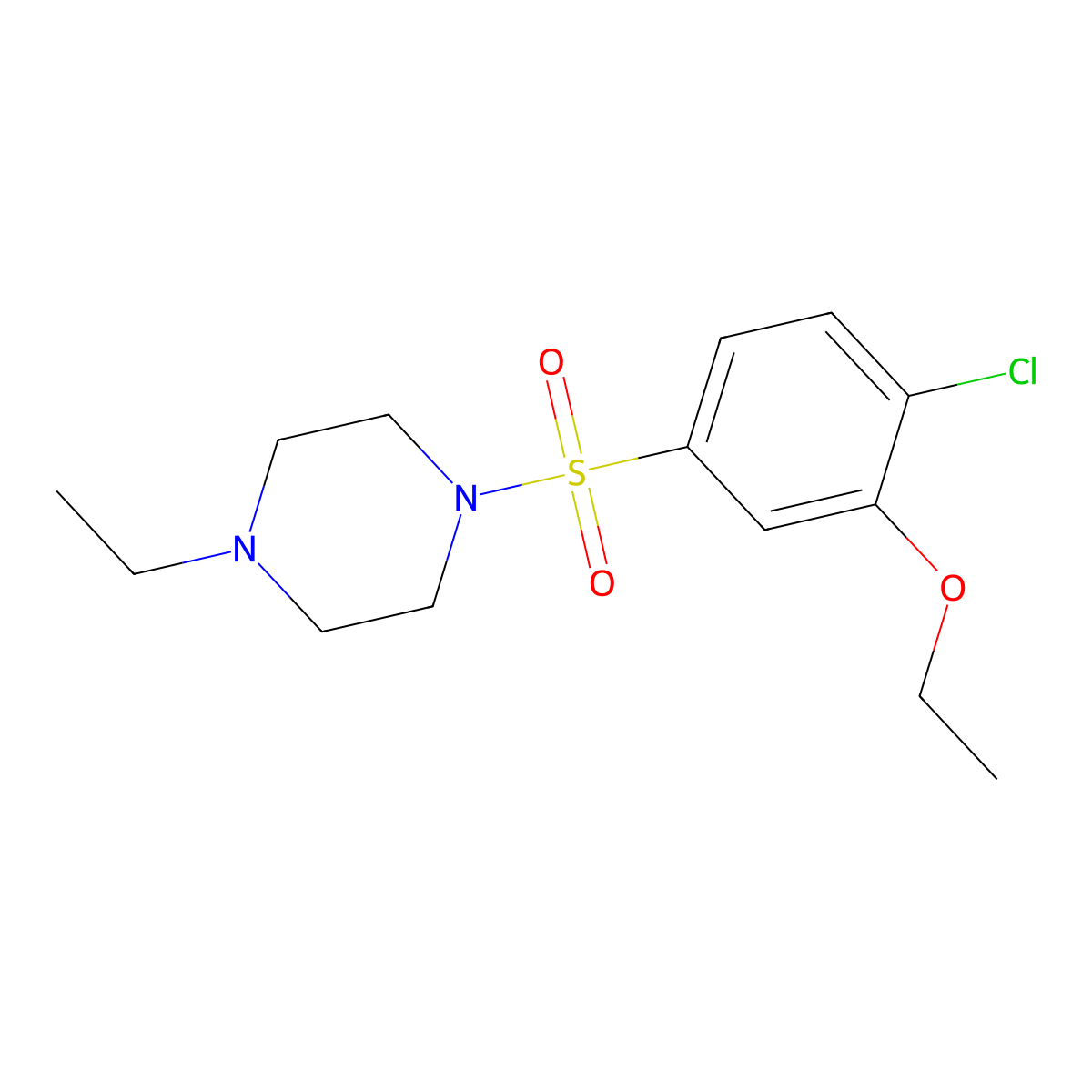 1-[(4-Chloro-3-ethoxyphenyl)sulfonyl]-4-ethylpiperazine molecular structure, CAS 825608-56-8