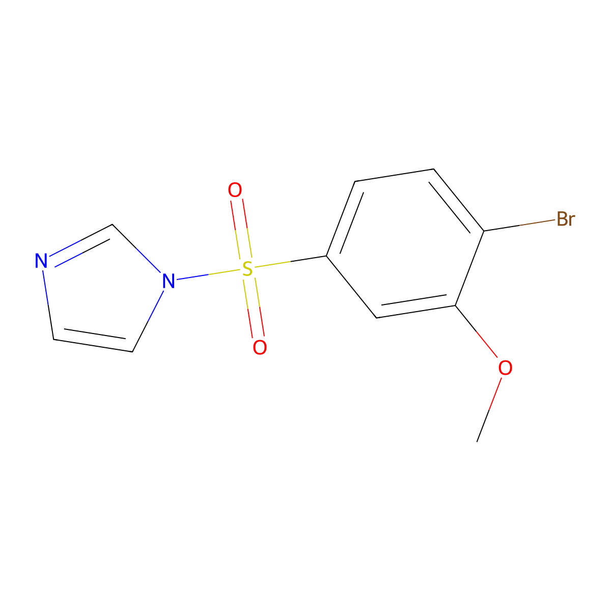 1-(4-Bromo-3-methoxyphenyl)sulfonylimidazole molecular structure, CAS 825608-72-8