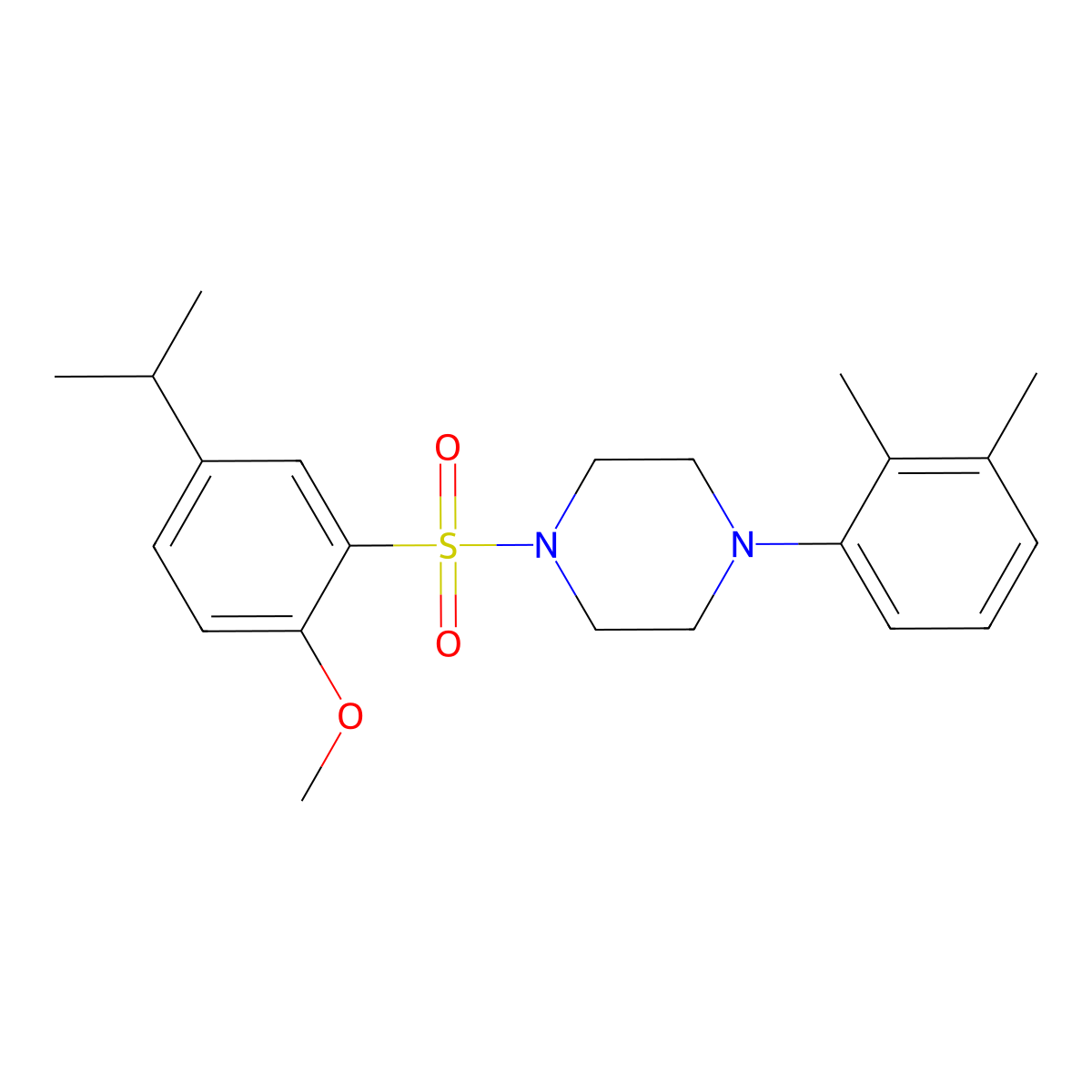 1-(2,3-Dimethylphenyl)-4-[(5-isopropyl-2-methoxyphenyl)sulfonyl]piperazine molecular structure, CAS 825609-26-5