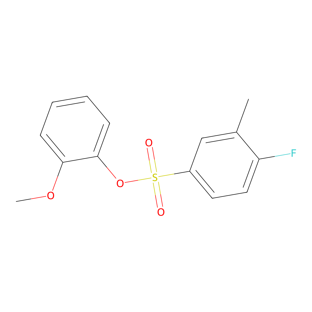 2-Methoxyphenyl 4-fluoro-3-methylbenzenesulfonate molecular structure, CAS 825611-13-0