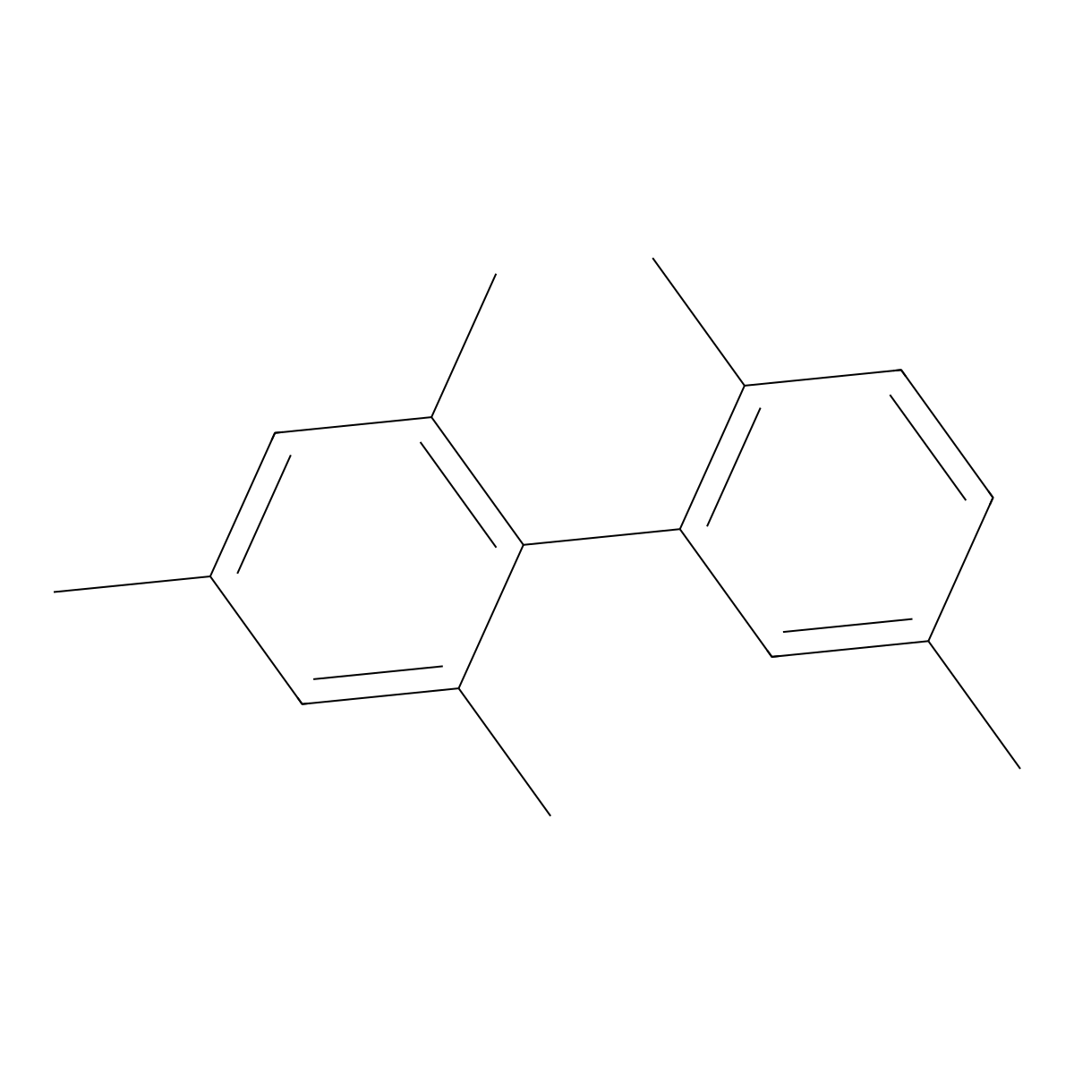 2,2',4,5',6-Pentamethyl-1,1'-biphenyl molecular structure, CAS 825611-65-2