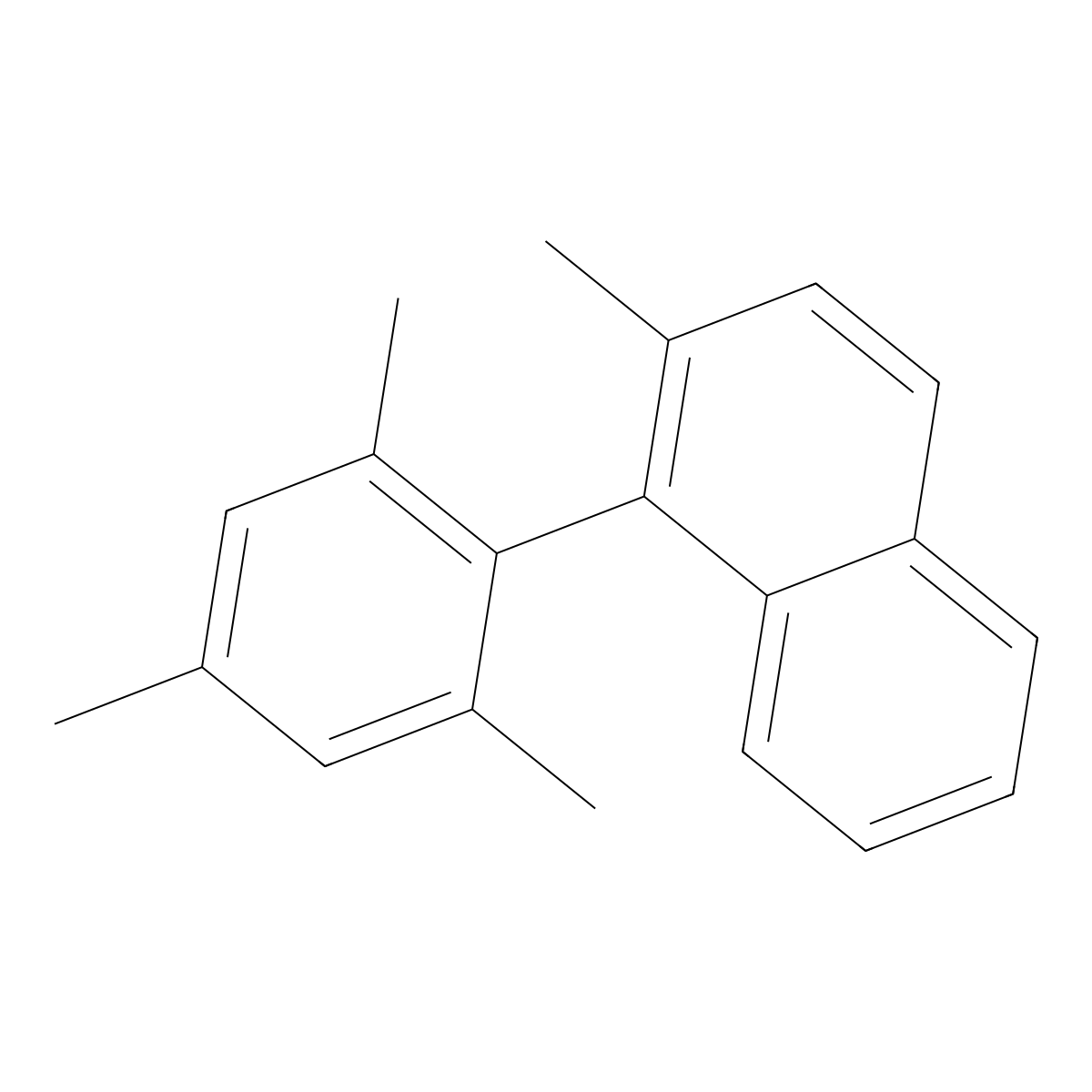 2-Methyl-1-(2,4,6-trimethylphenyl)naphthalene molecular structure, CAS 825611-66-3
