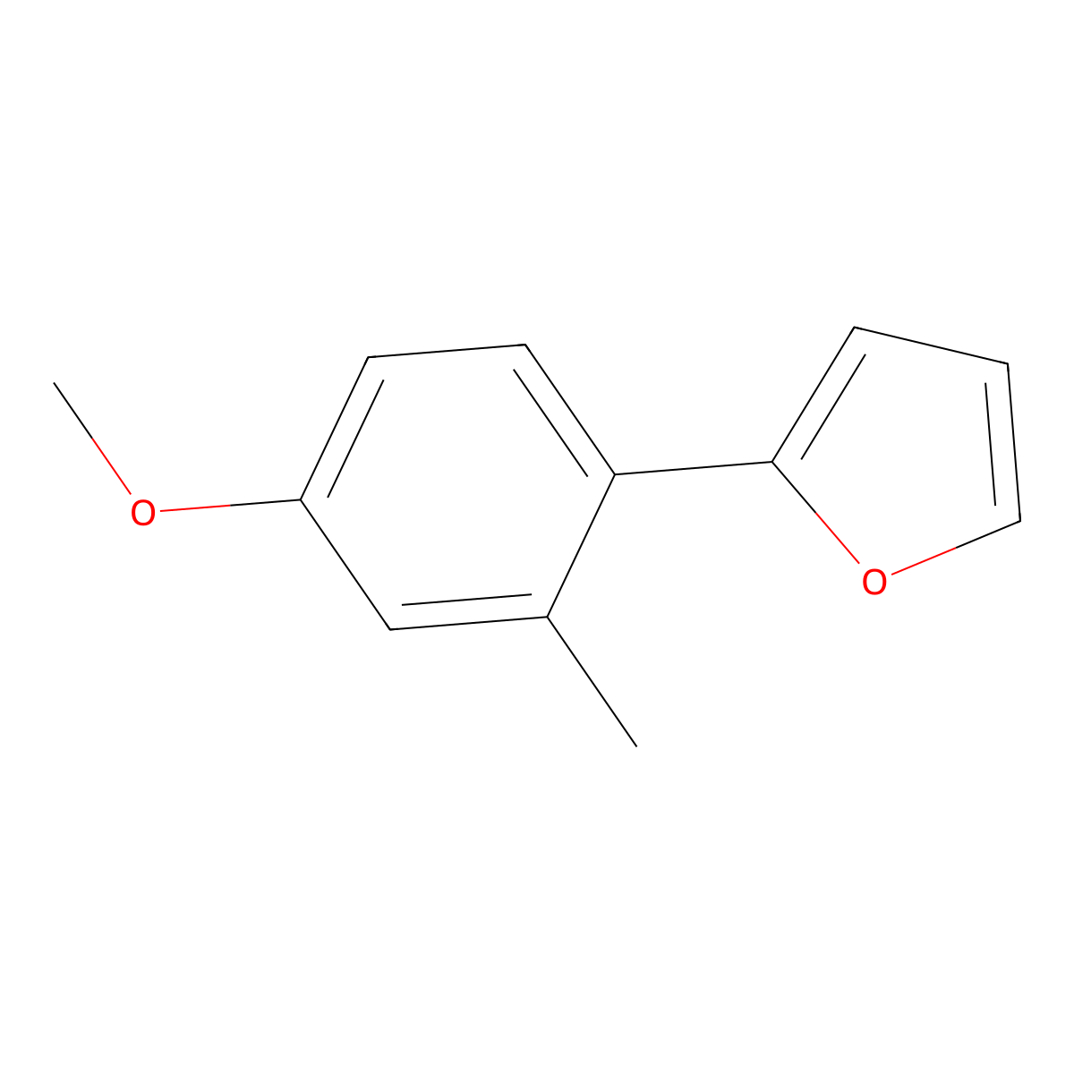 2-(4-Methoxy-2-methylphenyl)furan molecular structure, CAS 825611-67-4