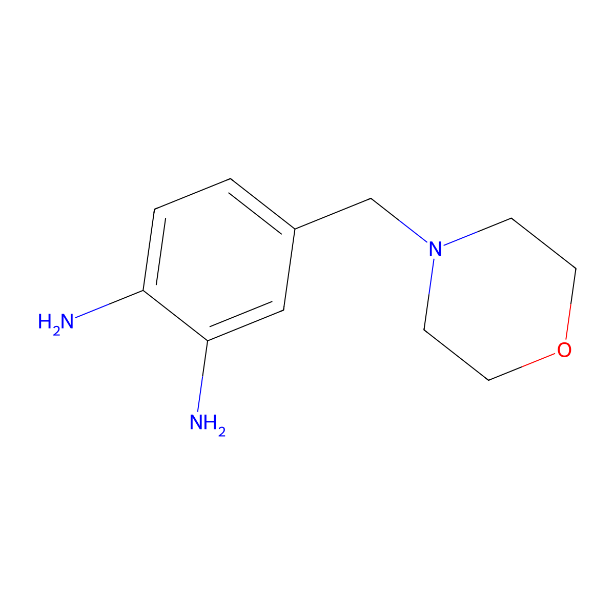 4-(Morpholinomethyl)benzene-1,2-diamine molecular structure, CAS 825619-02-1