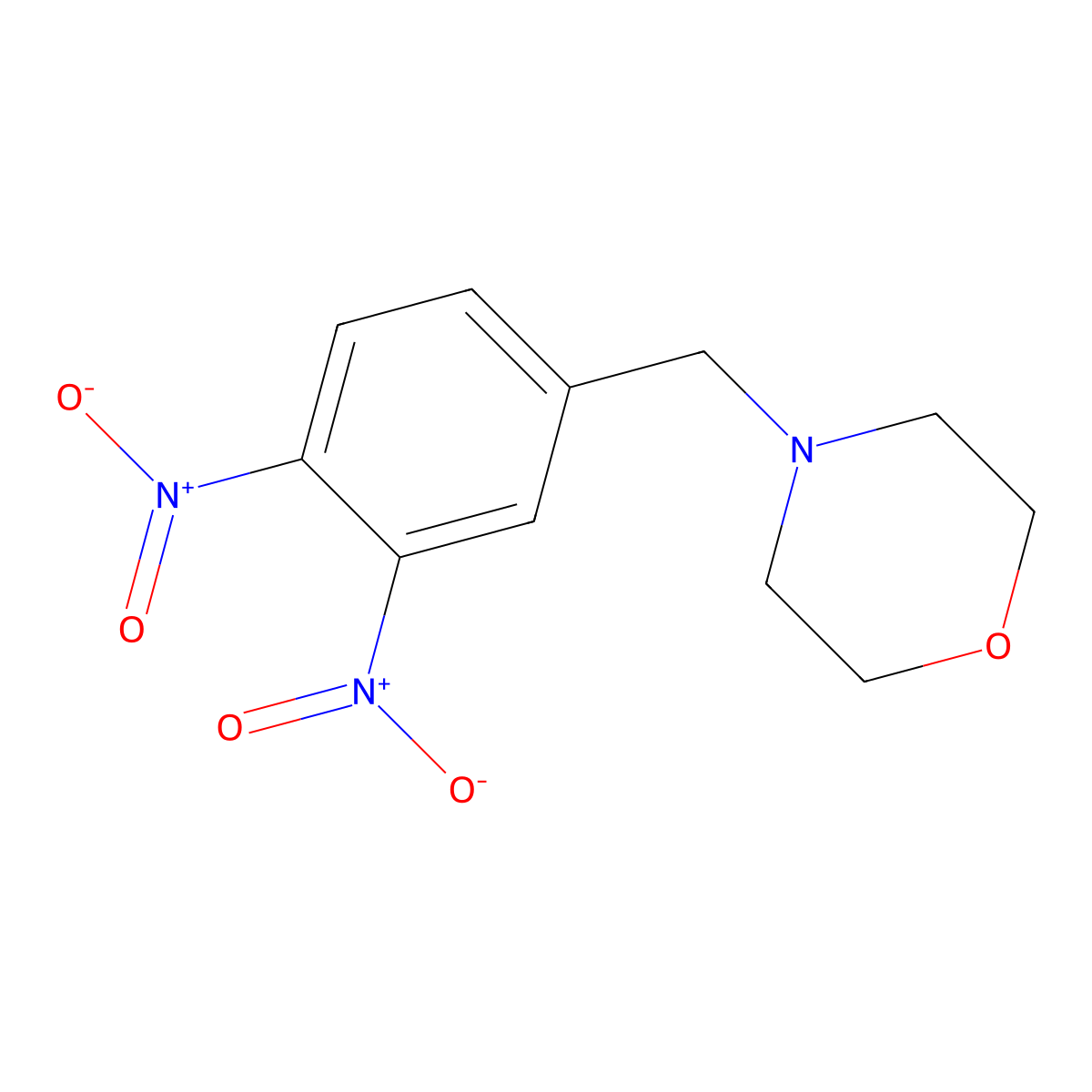 4-(3,4-Dinitrobenzyl)morpholine molecular structure, CAS 825619-03-2