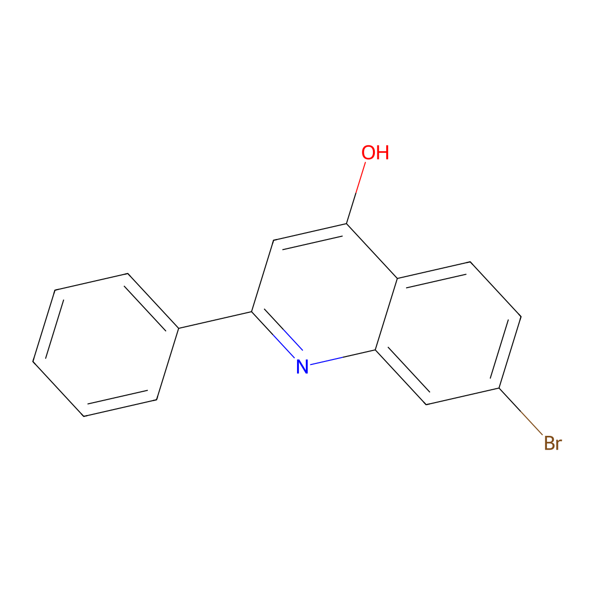 7-Bromo-4-hydroxy-2-phenylquinoline molecular structure, CAS 825620-24-4