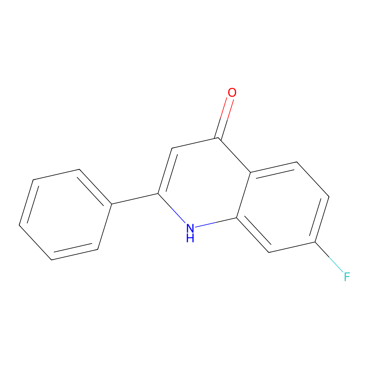 7-Fluoro-2-phenyl-4-quinolone molecular structure, CAS 825620-25-5