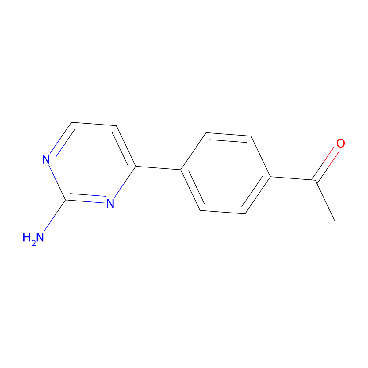 1-(4-(2-Aminopyrimidin-4-yl)phenyl)ethan-1-one molecular structure, CAS 825633-32-7
