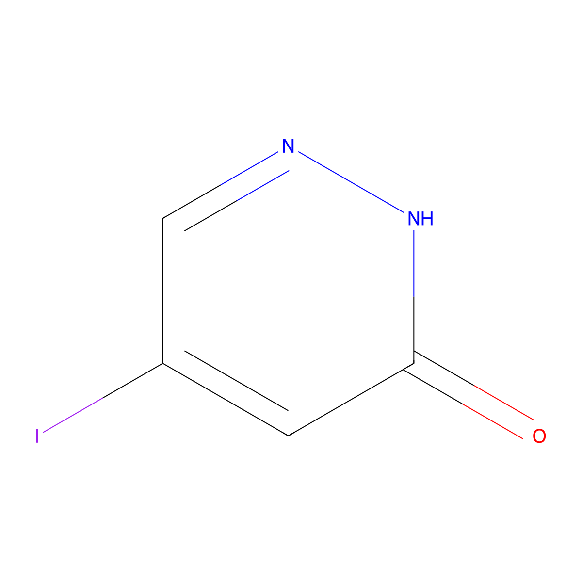 5-Iodo-2,3-dihydropyridazin-3-one molecular structure, CAS 825633-94-1