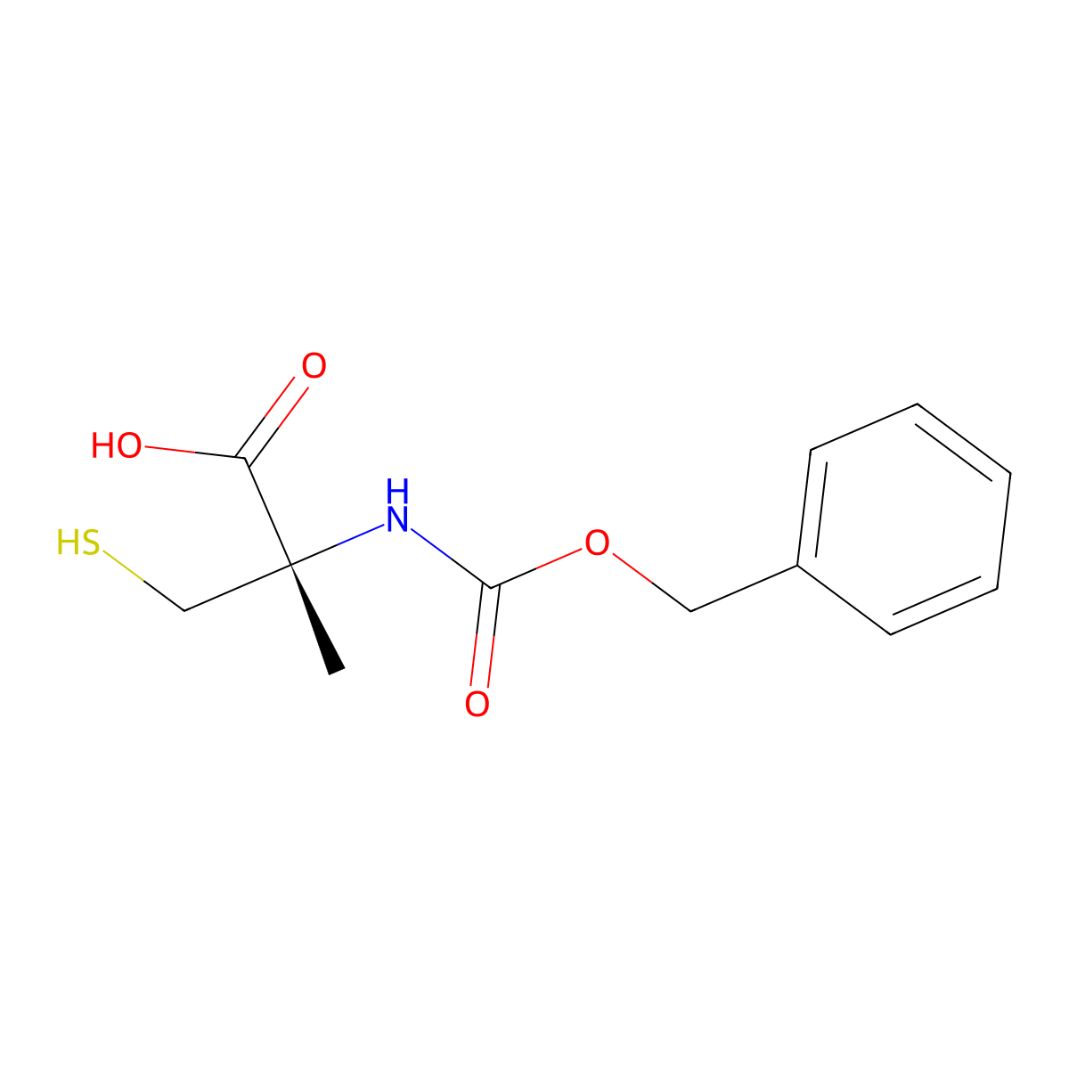 N-[(Benzyloxy)carbonyl]-2-methyl-D-cysteine molecular structure, CAS 825635-19-6