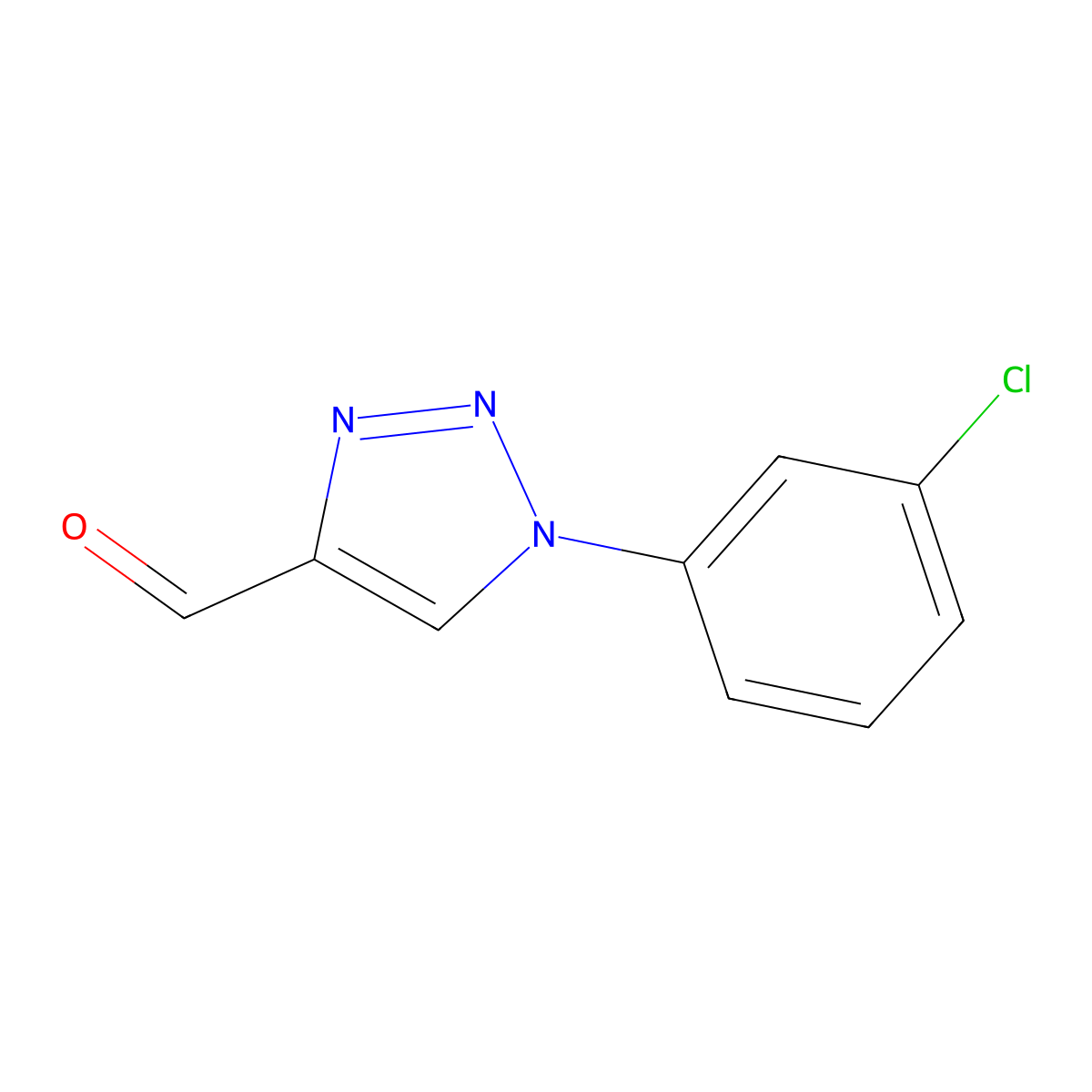 1-(3-Chlorophenyl)-1H-1,2,3-triazole-4-carbaldehyde molecular structure, CAS 825635-27-6