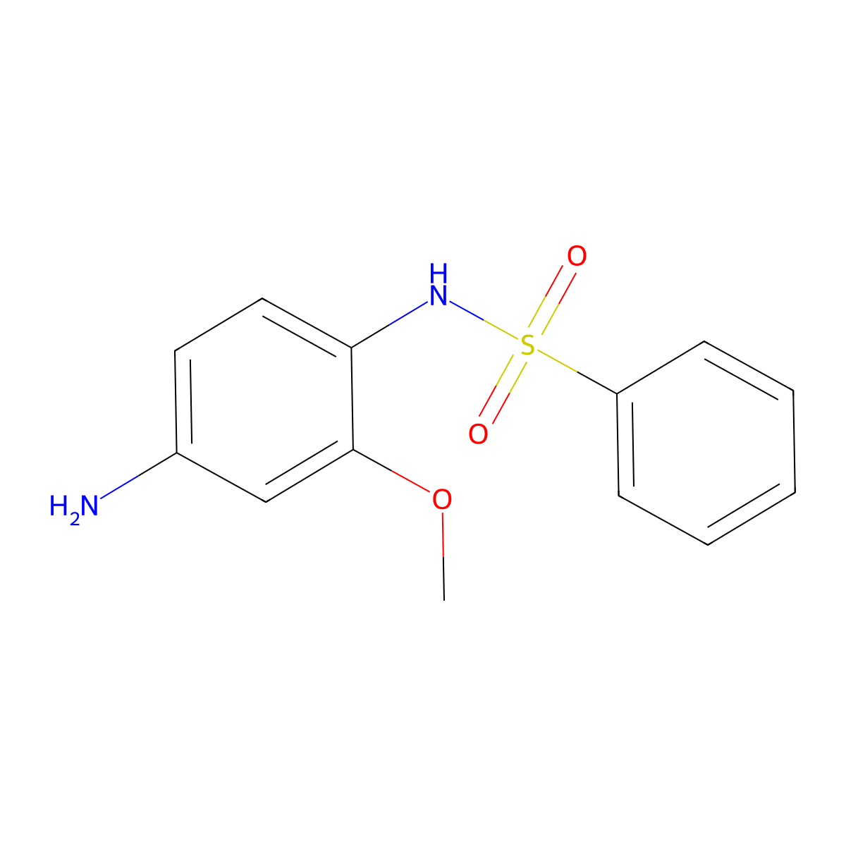 Benzenesulfonamide, N-(4-amino-2-methoxyphenyl)- molecular structure, CAS 82565-49-9