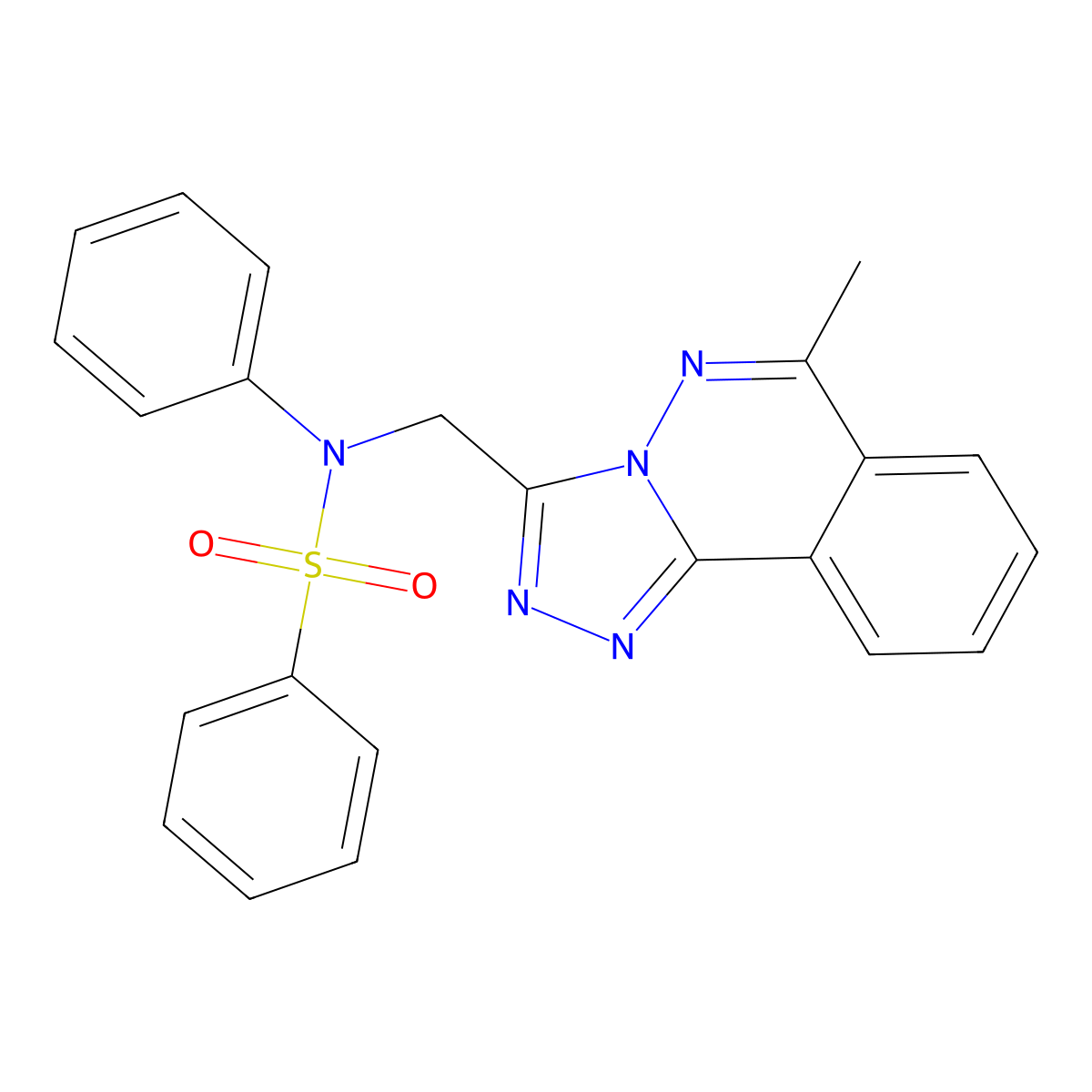 N-[(6-methyl-[1,2,4]triazolo[3,4-a]phthalazin-3-yl)methyl]-N-phenylbenzenesulfonamide molecular structure, CAS 825655-91-2