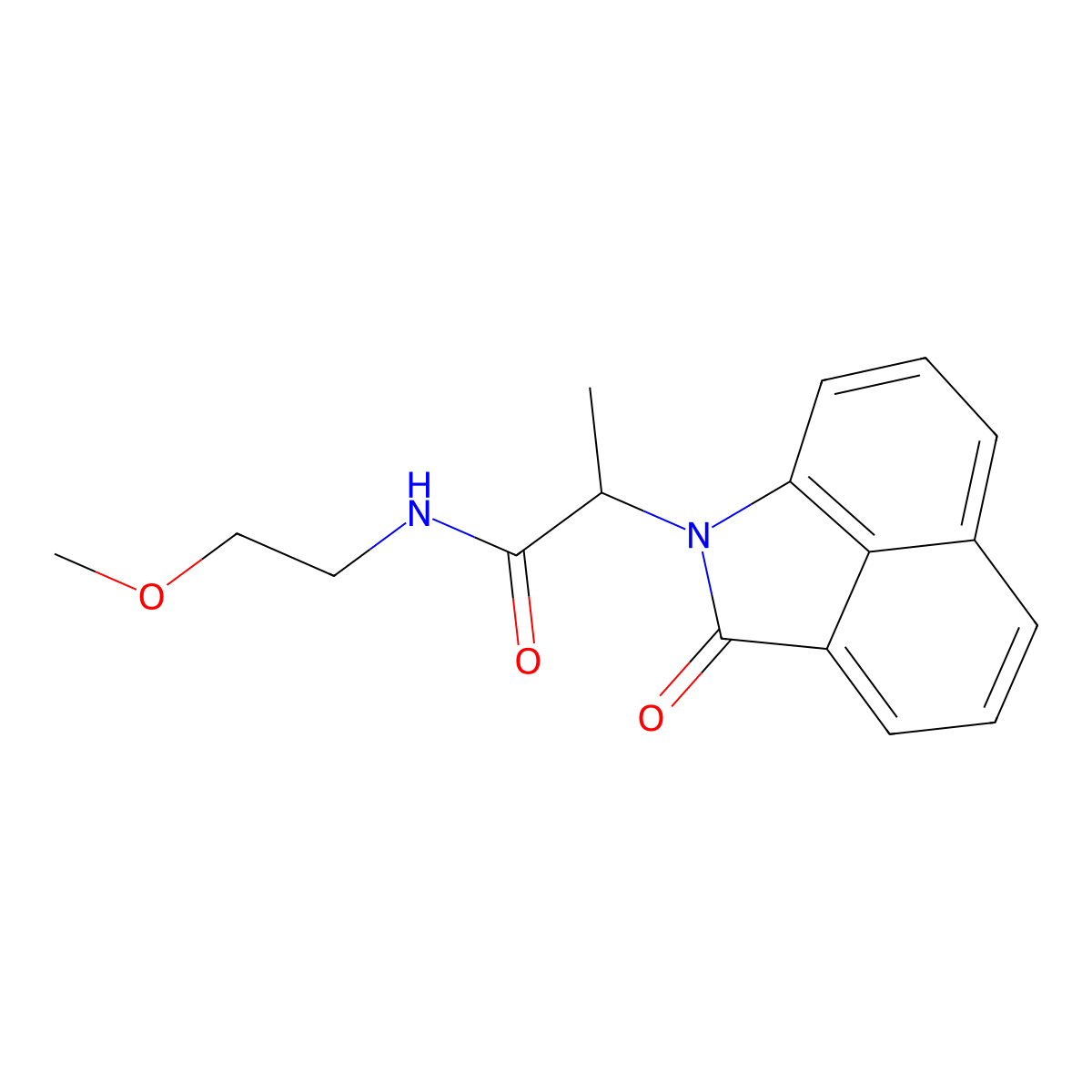 N-(2-methoxyethyl)-2-(2-oxobenzo[cd]indol-1(2H)-yl)propanamide molecular structure, CAS 825656-12-0