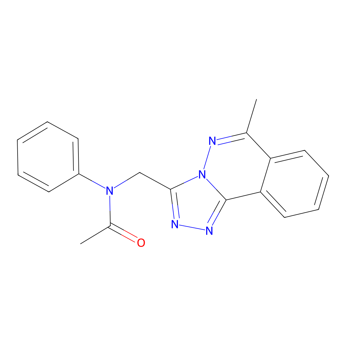 N-[(6-methyl-[1,2,4]triazolo[3,4-a]phthalazin-3-yl)methyl]-N-phenylacetamide molecular structure, CAS 825656-53-9