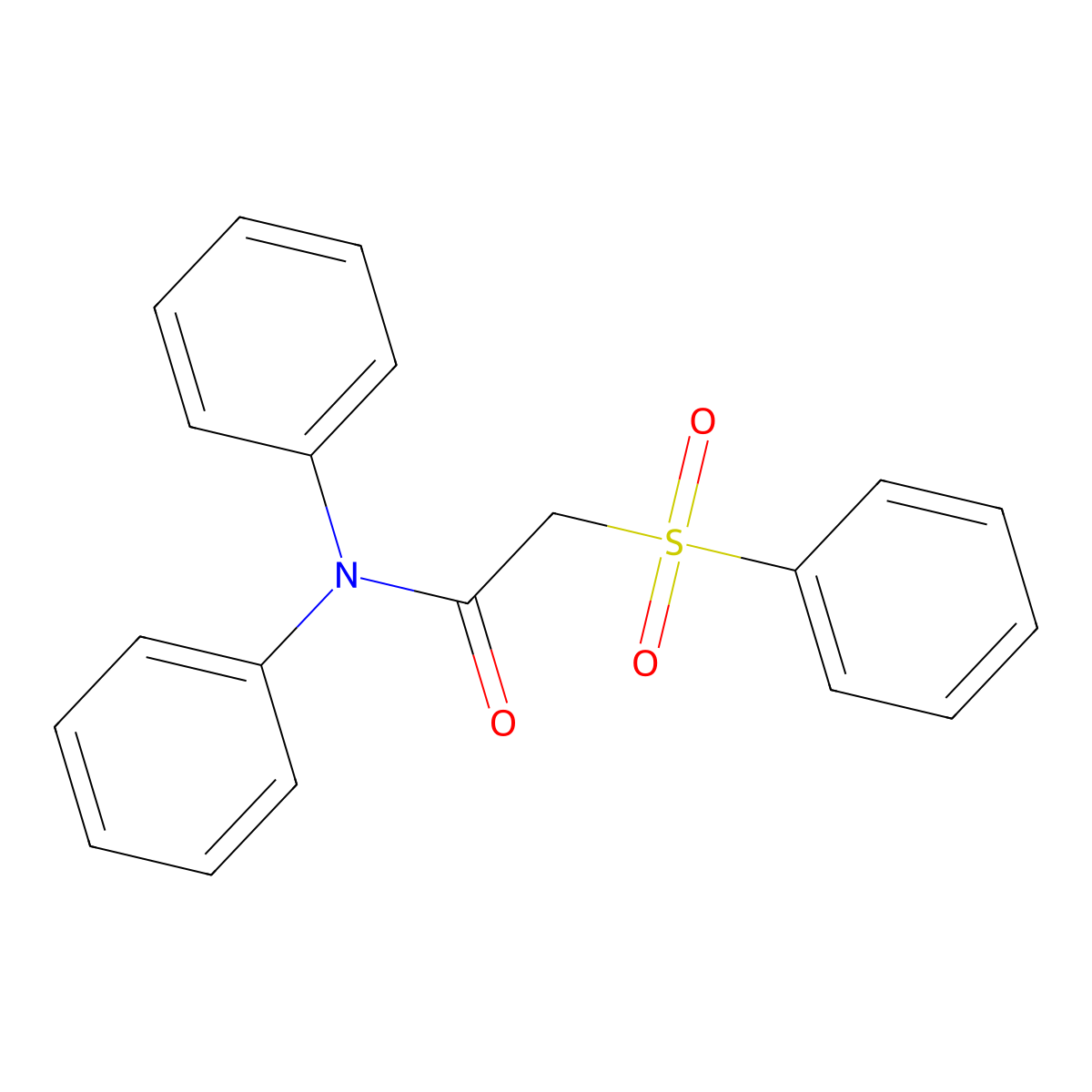 2-(benzenesulfonyl)-N,N-diphenylacetamide molecular structure, CAS 825657-17-8