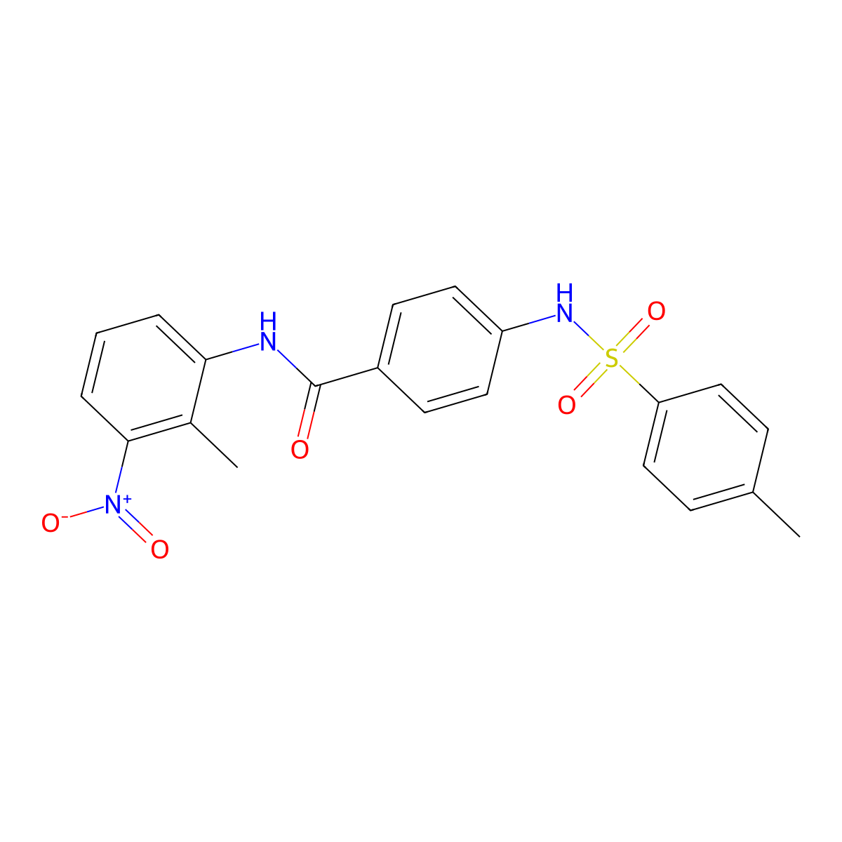 N-(2-methyl-3-nitrophenyl)-4-[(4-methylphenyl)sulfonylamino]benzamide molecular structure, CAS 825657-60-1