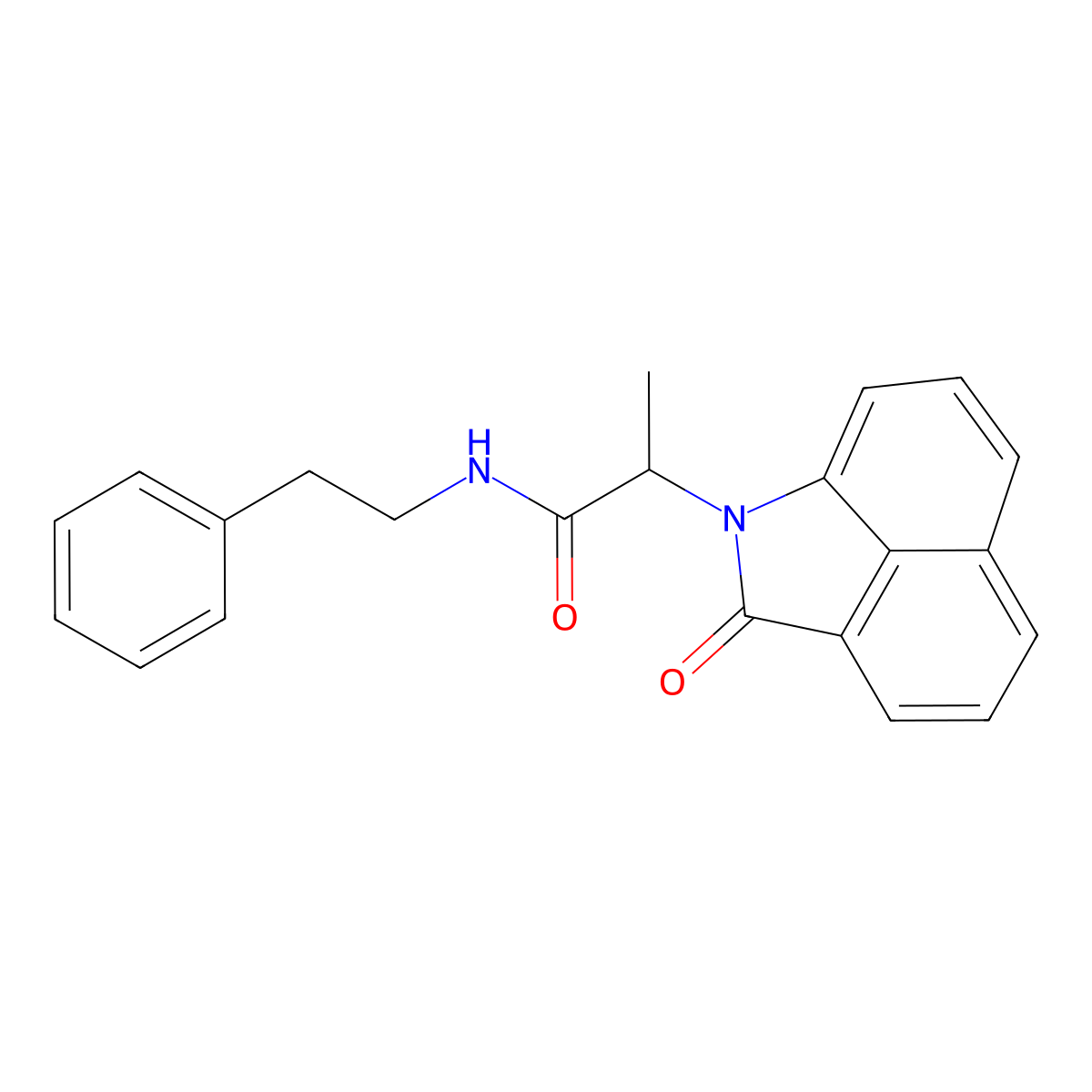 2-(2-oxobenzo[cd]indol-1(2H)-yl)-N-(2-phenylethyl)propanamide molecular structure, CAS 825657-66-7