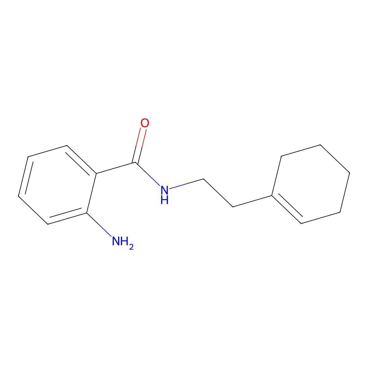 2-Amino-N-[2-(1-cyclohexen-1-YL)ethyl]benzamide molecular structure, CAS 825657-70-3