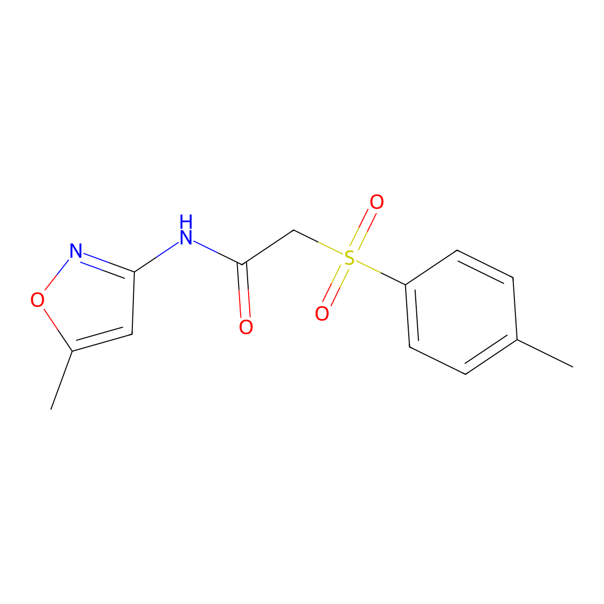 N-(5-Methyl-isoxazol-3-yl)-2-(toluene-4-sulfonyl)-acetamide molecular structure, CAS 825657-96-3