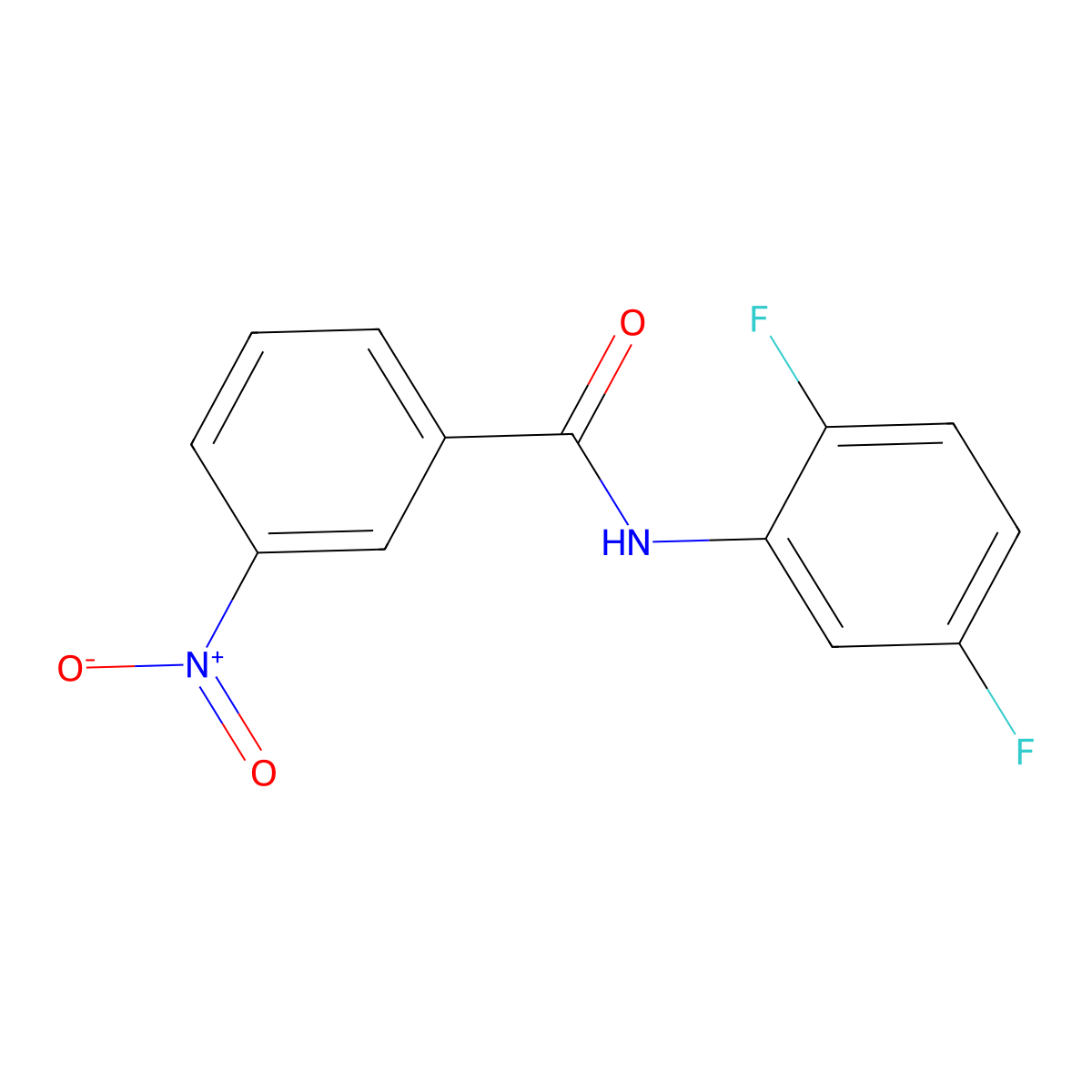 N-(2,5-difluorophenyl)-3-nitrobenzamide molecular structure, CAS 825659-88-9