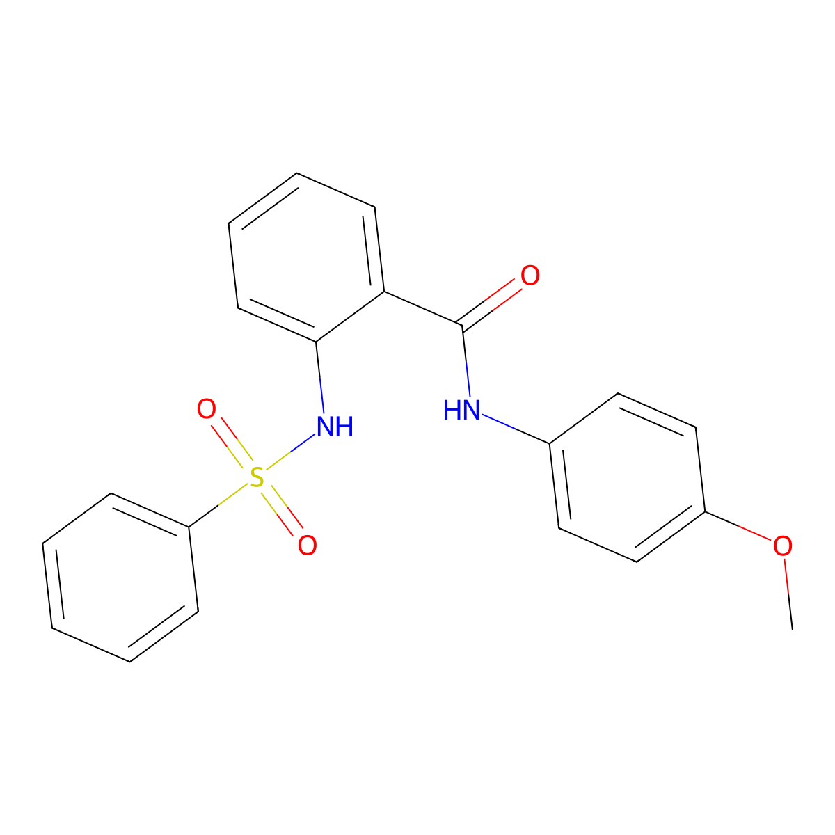 2-(benzenesulfonamido)-N-(4-methoxyphenyl)benzamide molecular structure, CAS 825660-35-3